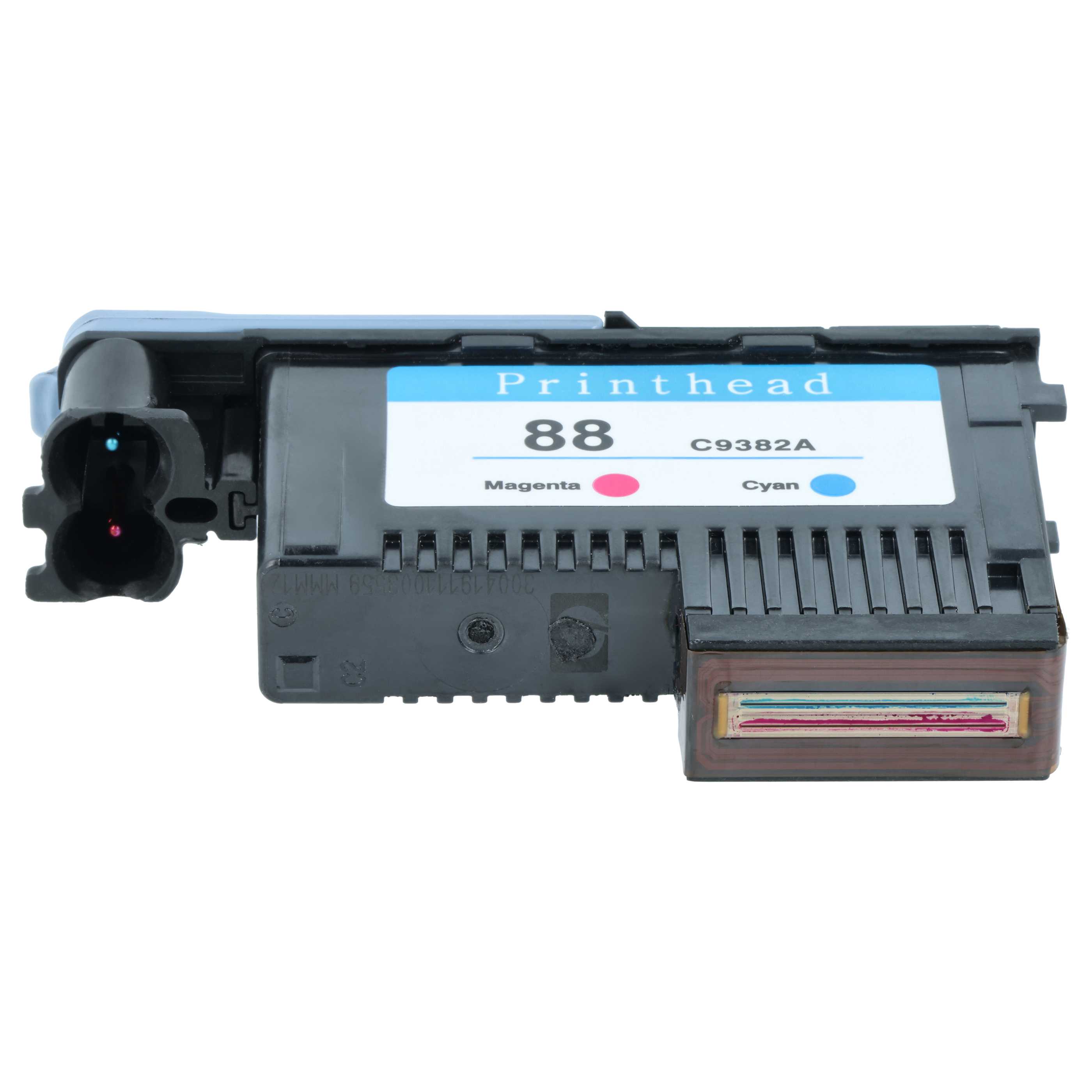 2x Tête d'impression pour imprimante HP C9381A, C9382A - black/cyan/magenta/yellow, larg. 6,4 cm