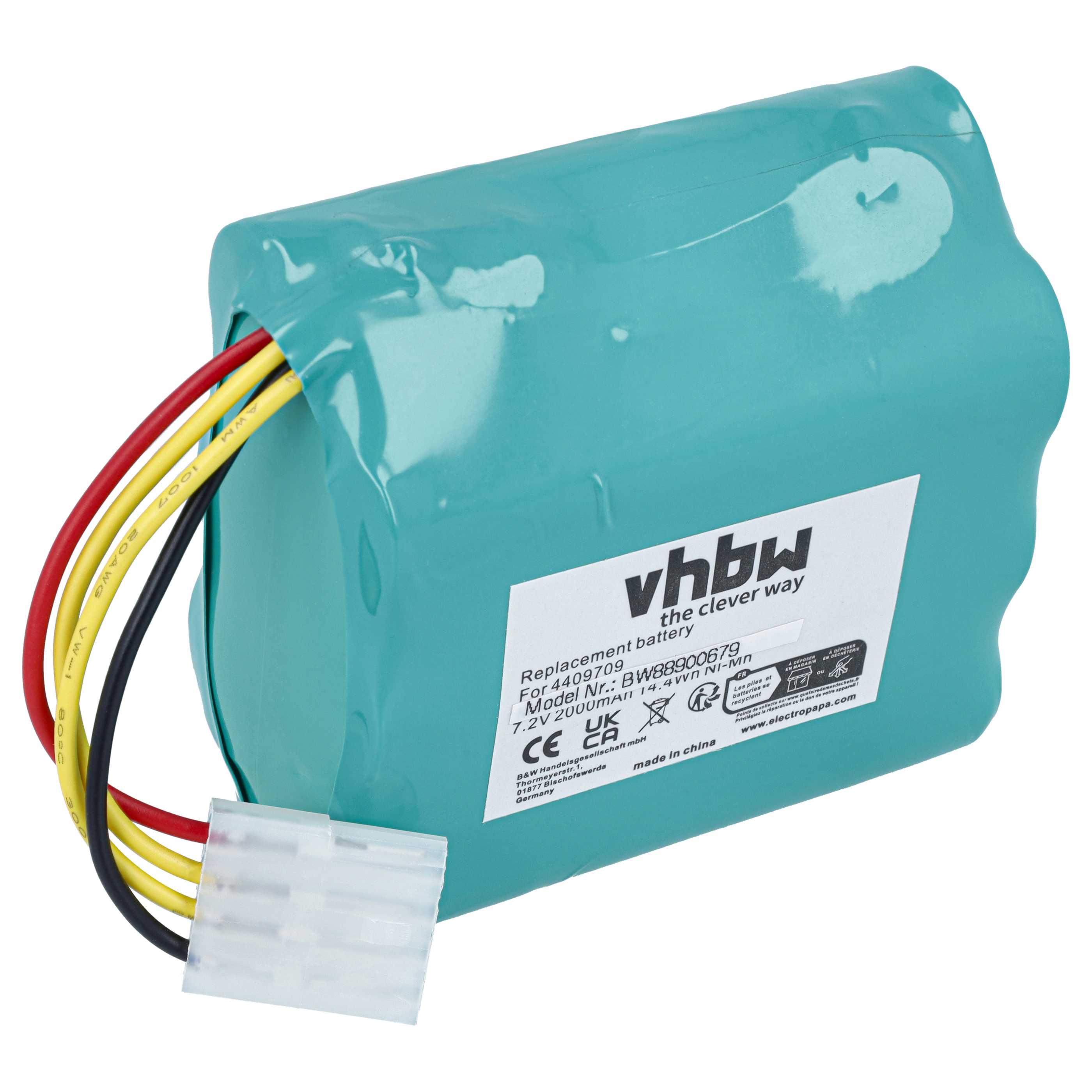 Akku als Ersatz für Neato 945-0005 für Neato Saugroboter - 2000mAh 7,2V NiMH