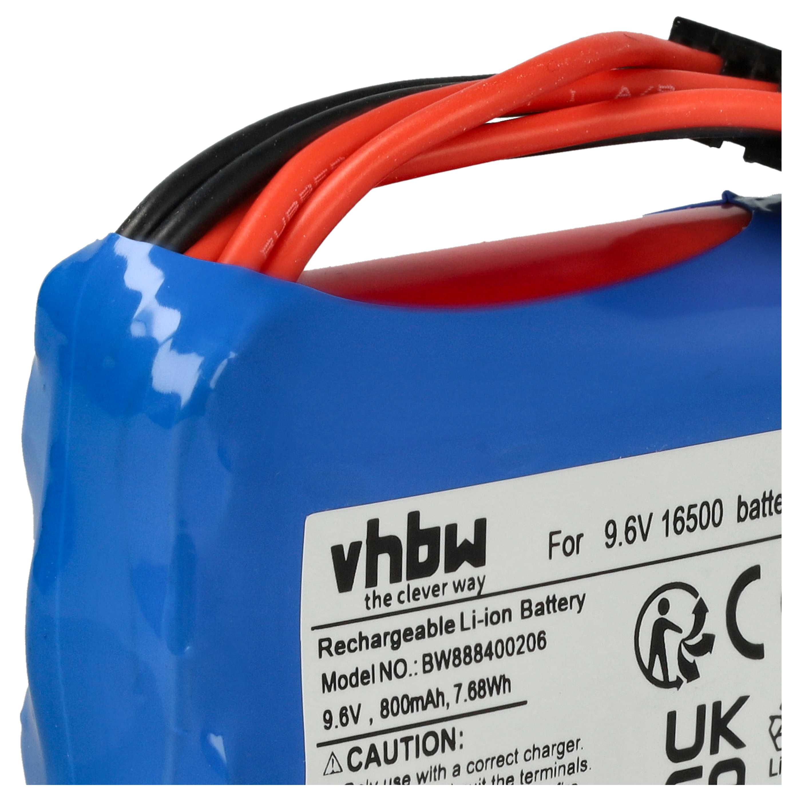 Batterie remplace GPToys 16500-3S1P modèle radio-télécommandé - 800mAh 9,6V Li-ion, SM-6P