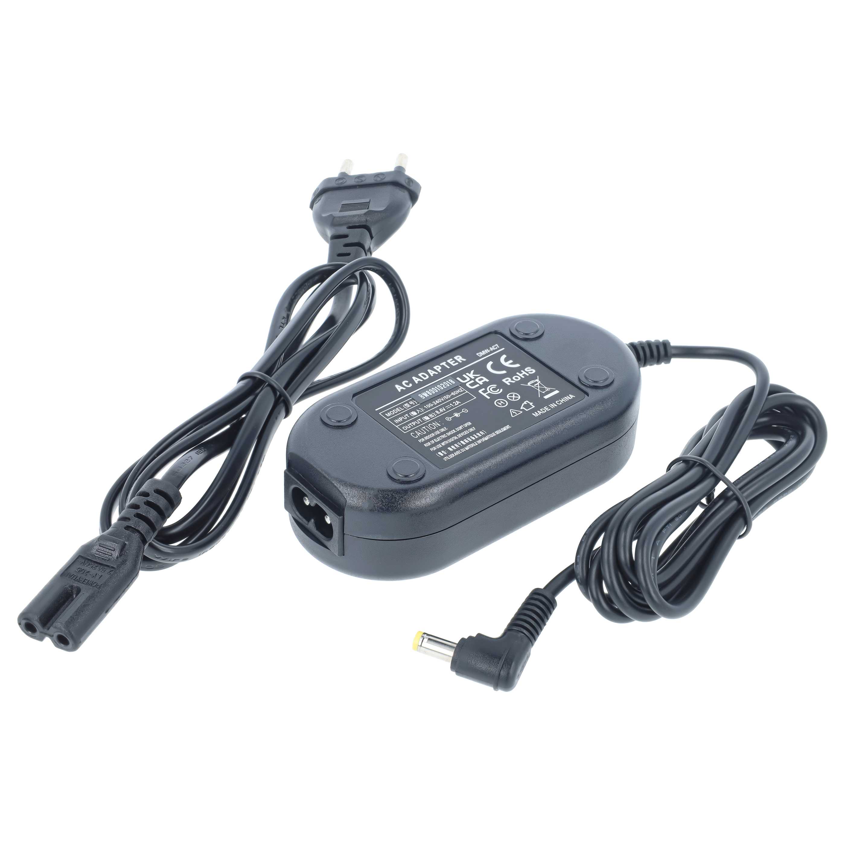 Power Supply replaces DMW-Ac7 for Camera - 2 m, 8.4 V 1.0 A