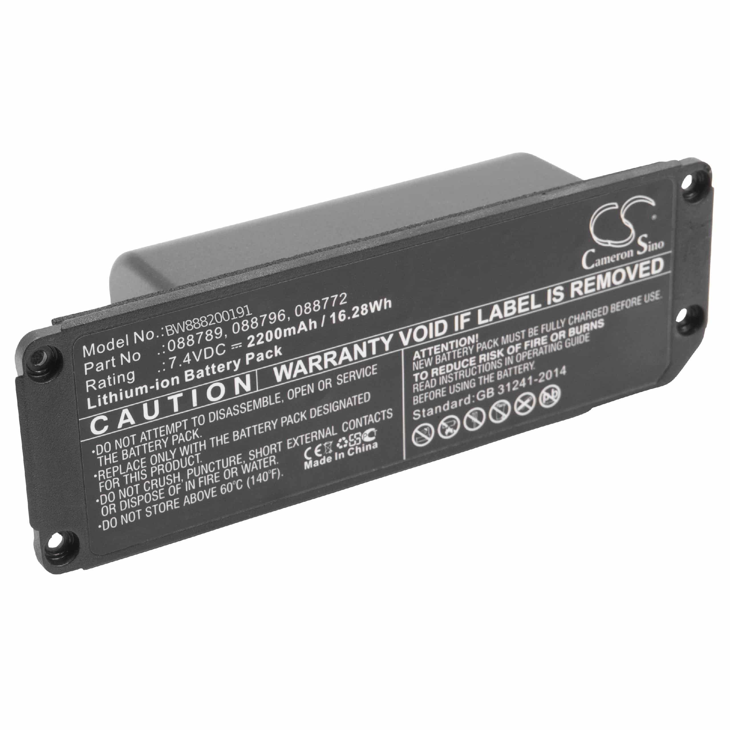 Batterie remplace Bose 088796, 088789, 088772, 080841 pour enceinte Bose - 2200mAh 7,4V Li-ion