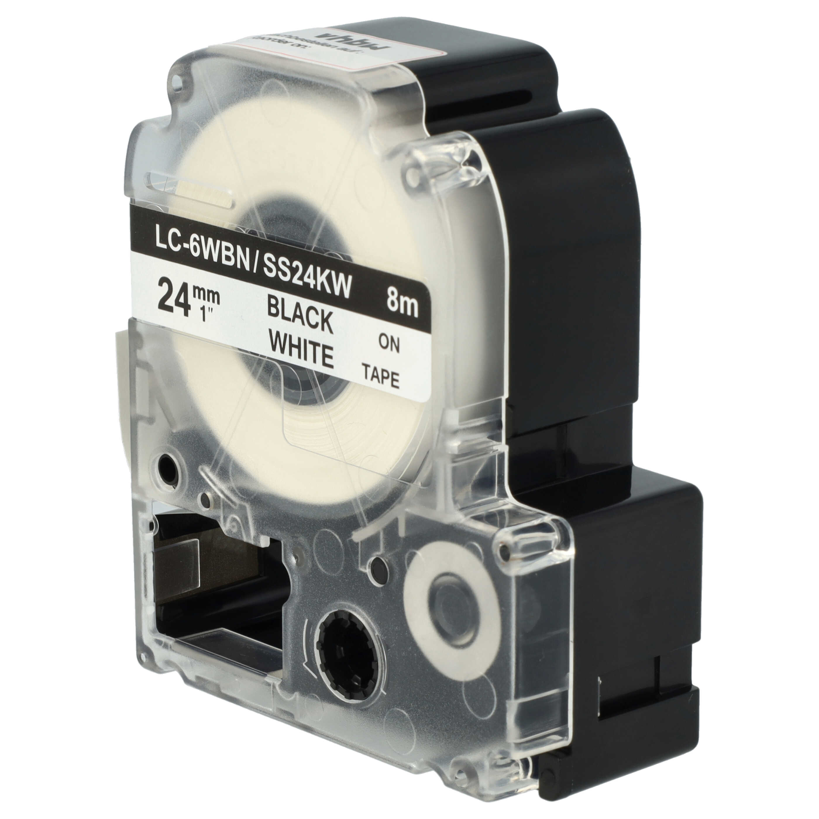 5x Cassetta nastro sostituisce Epson LC-6WBN per etichettatrice Epson 24mm nero su bianco