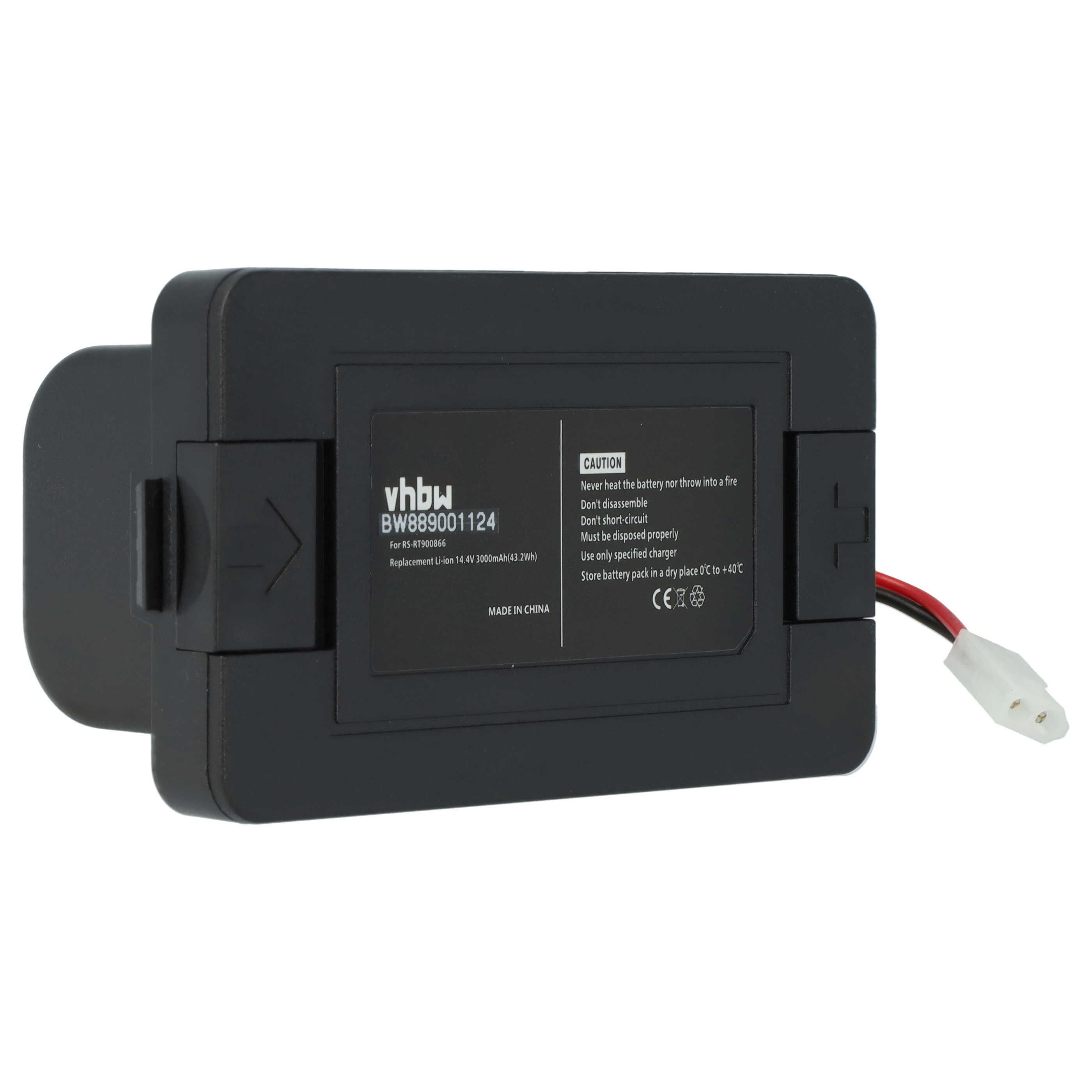 Batterie remplace Fakir 3121140 pour robot aspirateur Tefal - 3000mAh 14,4V Li-ion