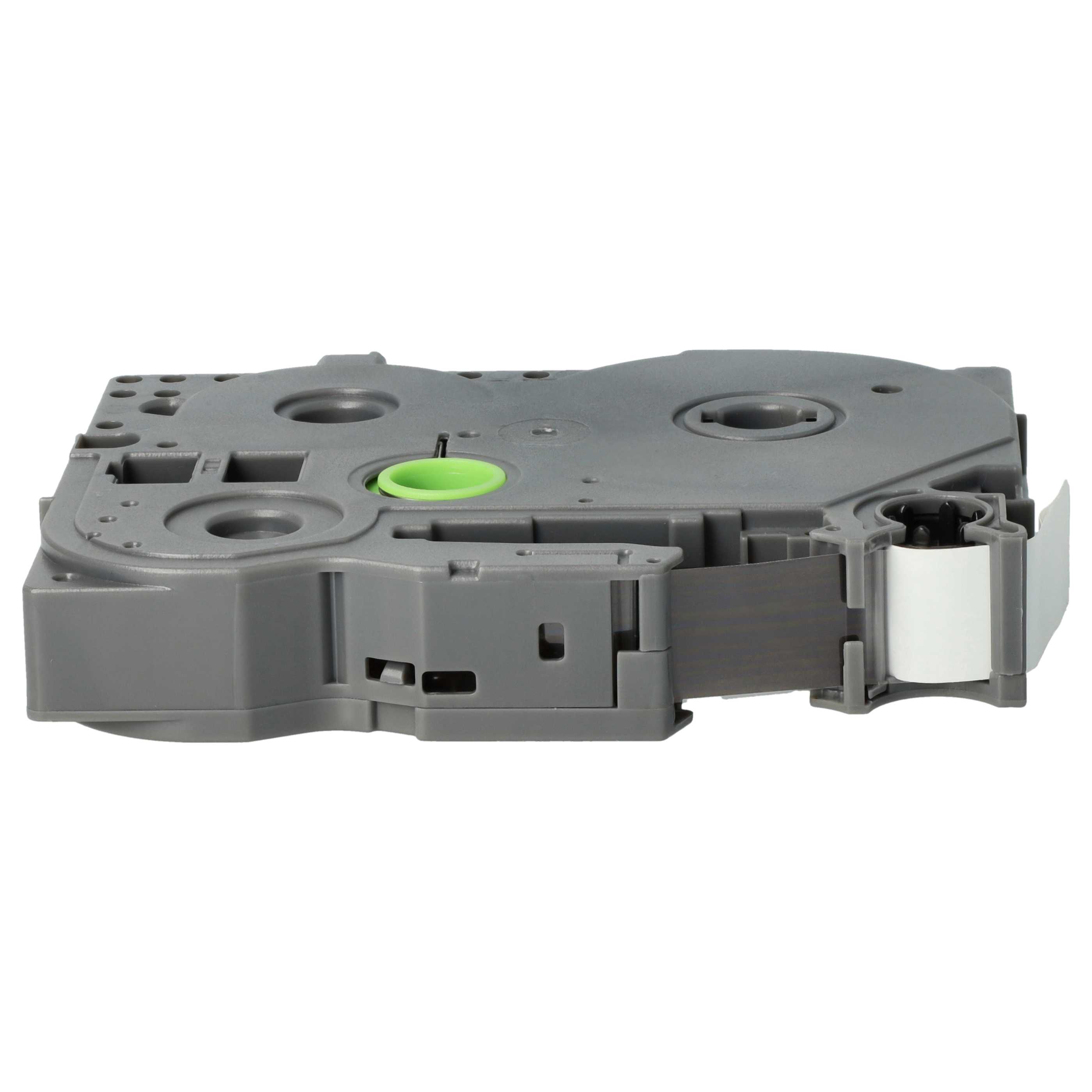 2x Label Tape replaces Brother TZE-231S - 12 mm Black to White