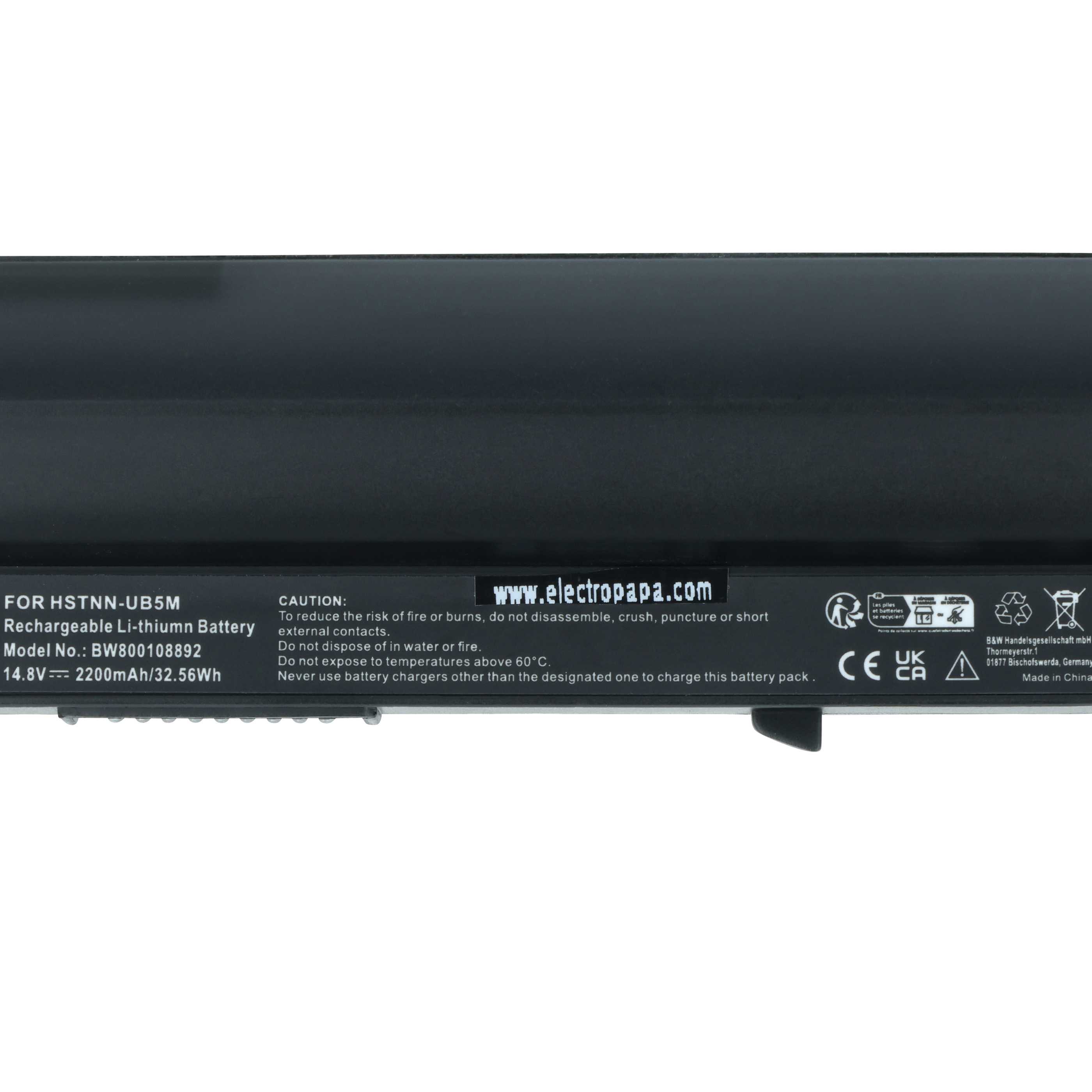 Akumulator do laptopa zamiennik HP 728248-221, 728248-141, 728248-121 - 2200 mAh 14,8 V Li-Ion, czarny