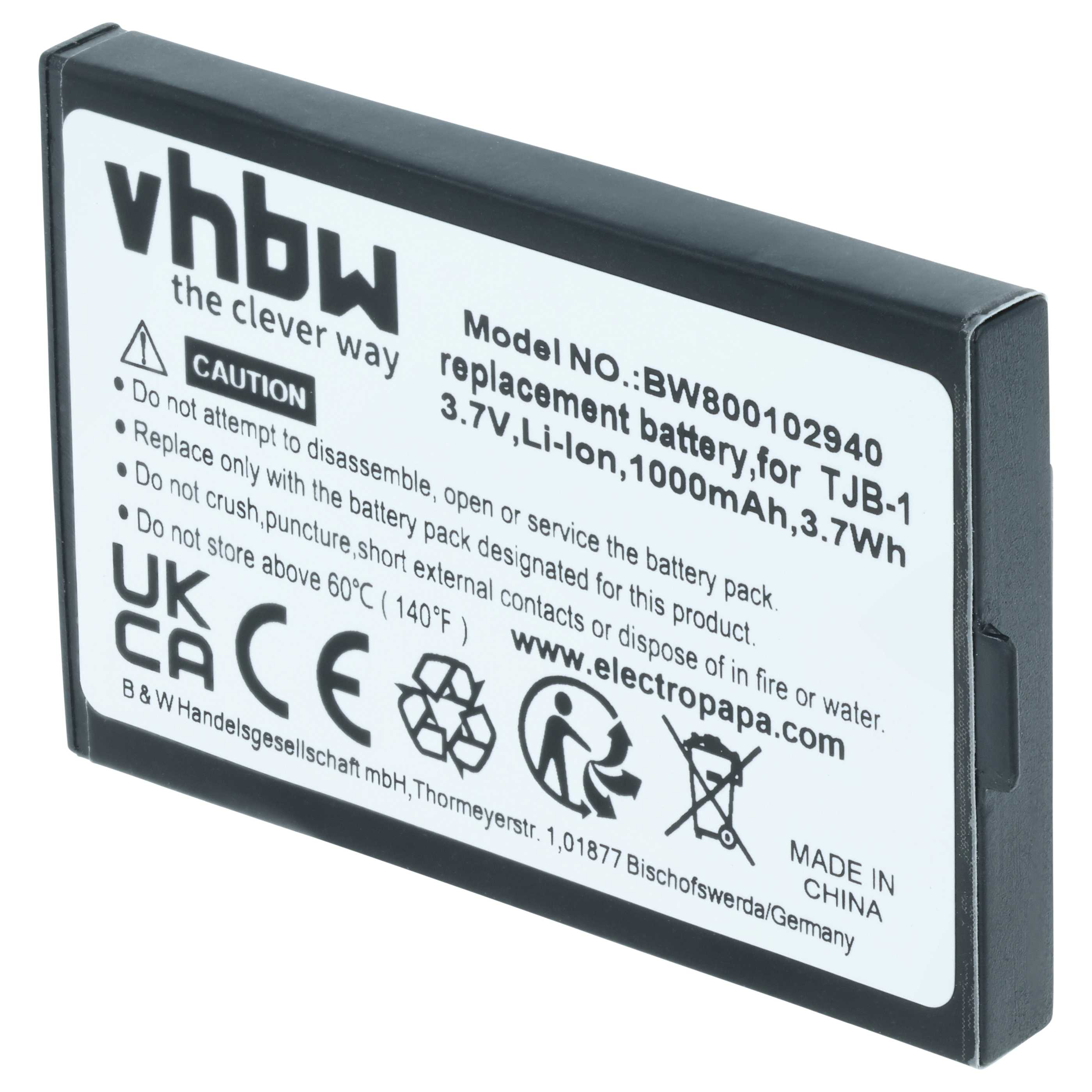 Akumulator do telefonu smartfona zamiennik Swissvoice TJB-1 - 1000 mAh 3,7 V Li-Ion