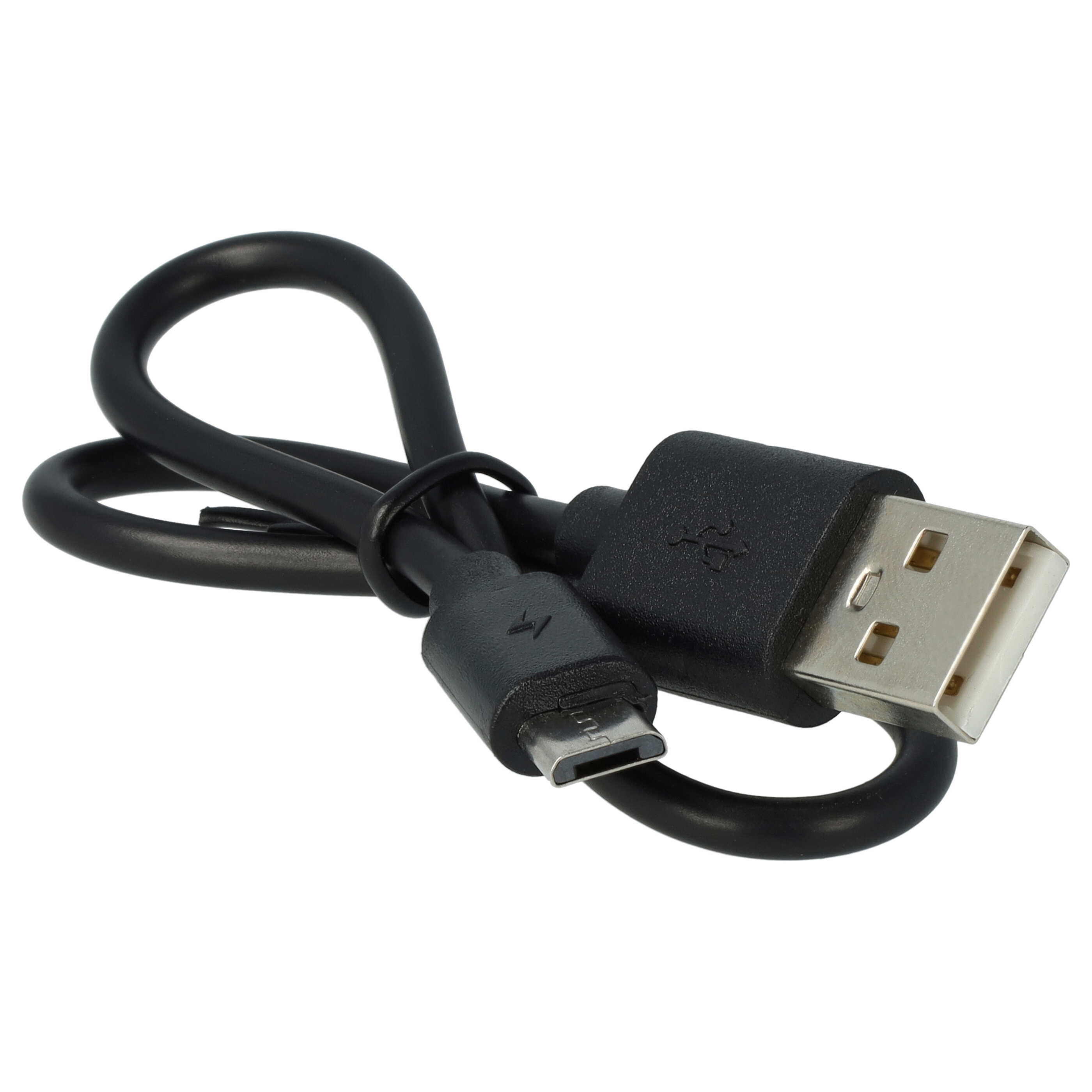 Battery Charger Micro-USB + USB-C + Cable Micro-USB suitable for Grundig, AML, Hitachi, JVC Digital Camera etc
