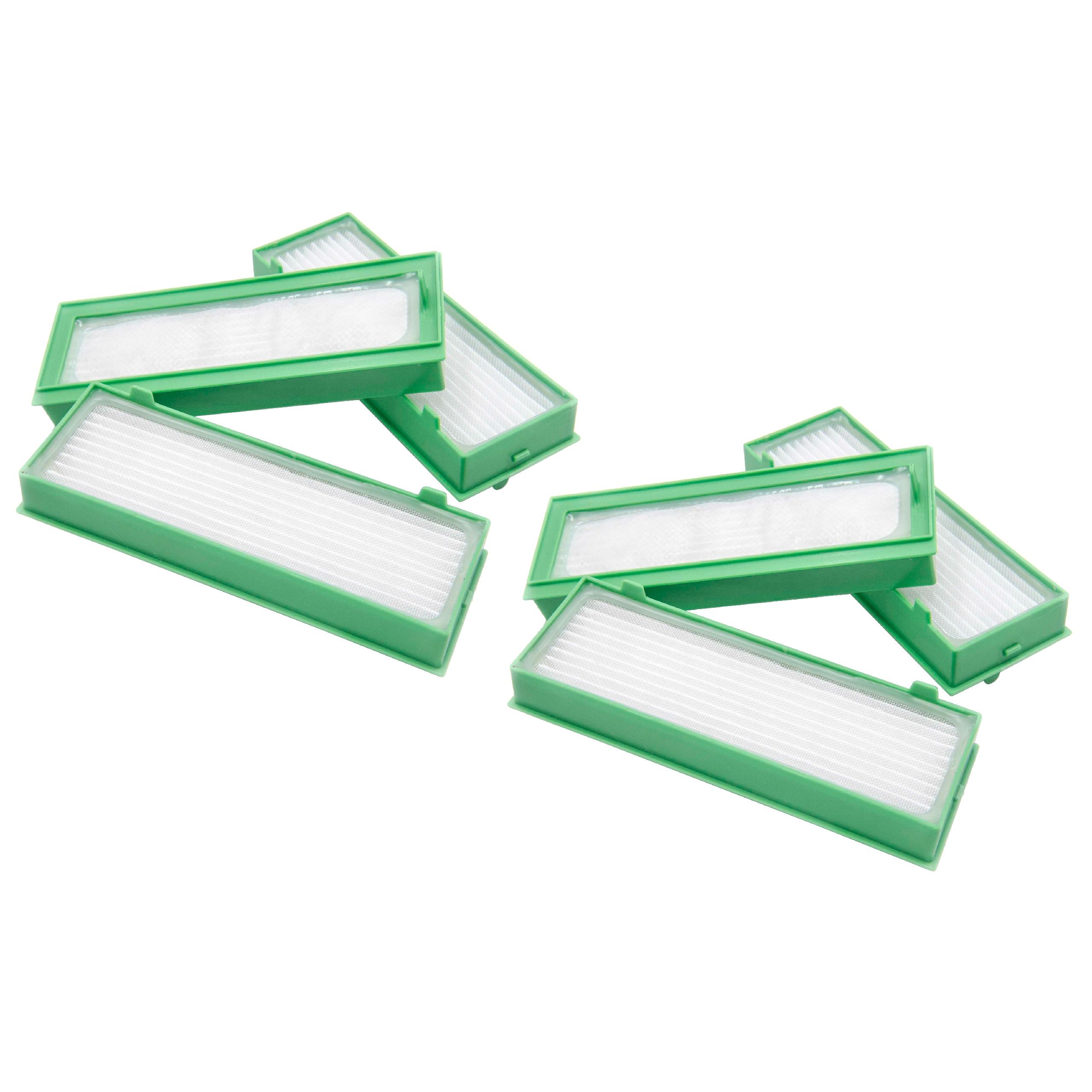 6x Filtro per aspirapolvere Vorwerk folletto - filtro HEPA, bianco / verde