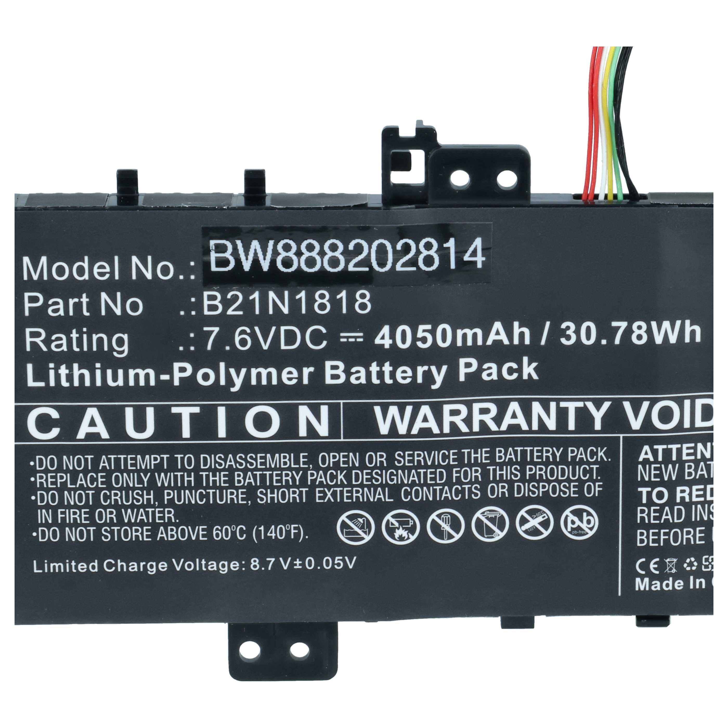 Batterie remplace Asus 0B200-03190400E, 0B200-03190400 pour ordinateur portable Asus- 4050mAh 7,6V Li-polymère