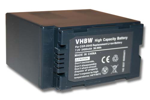 Batterie remplace Hitachi DZ-BP28, DZ-BP16 pour appareil photo - 5400mAh 7,4V Li-ion