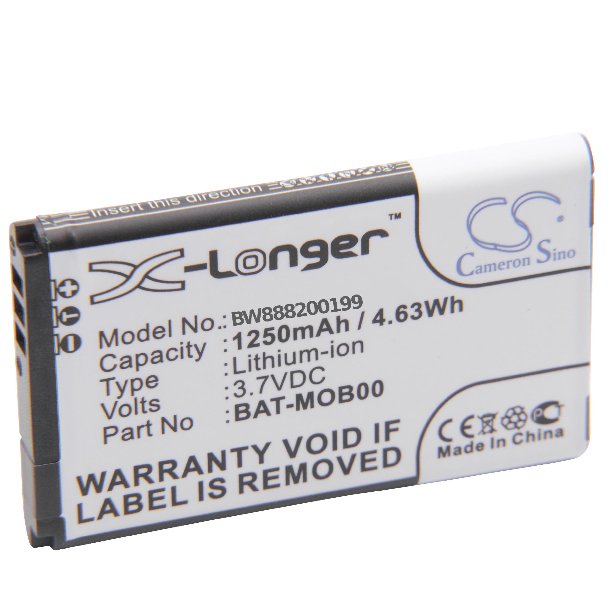 Handheld Computer Battery Replacement for Honeywell 3159122, 26111710, BAT-MOB00, 55-003233-01 - 1250mAh, 3.7V