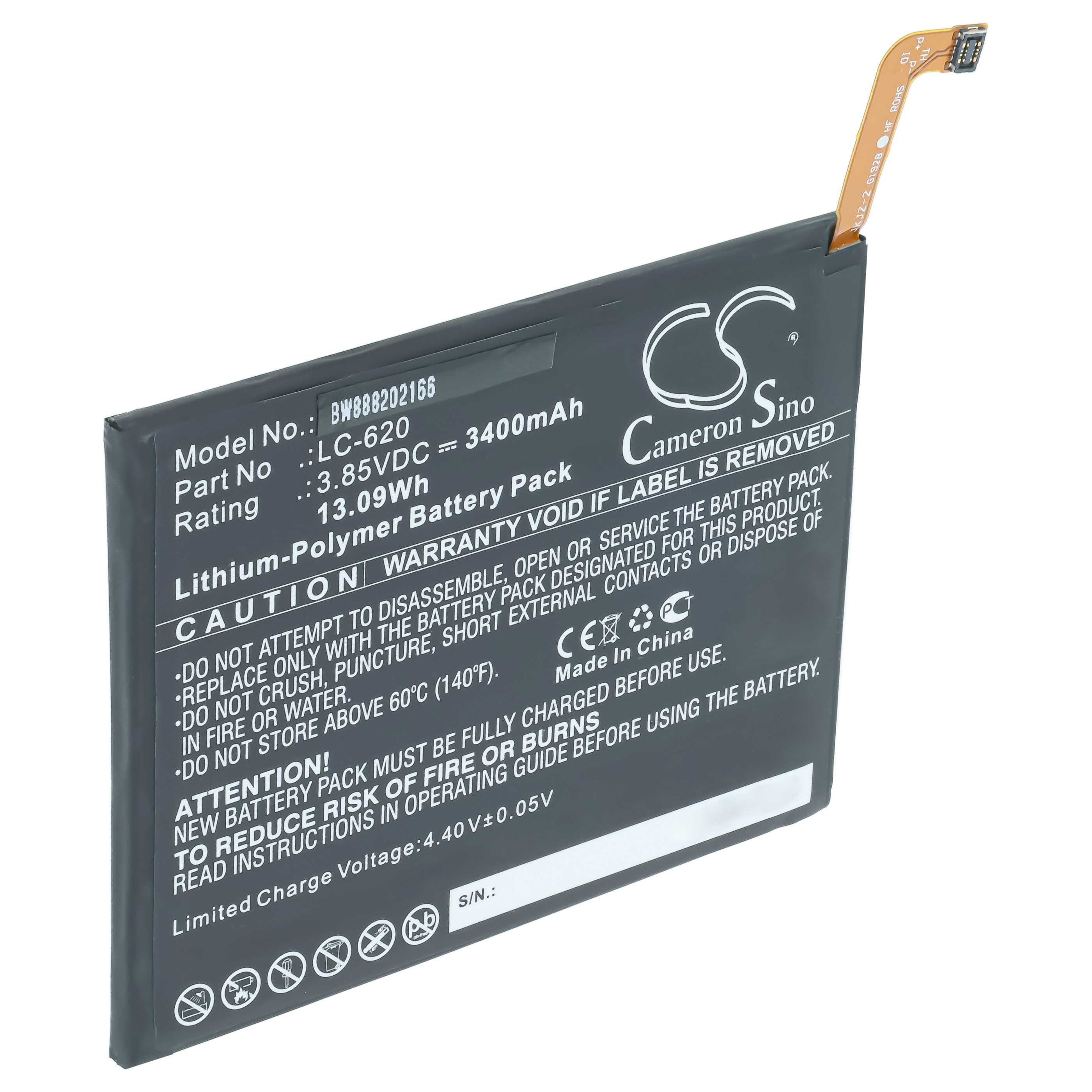 Akumulator do telefonu smartfona zamiennik Nokia LC-620 - 3400 mAh 3,85 V LiPo