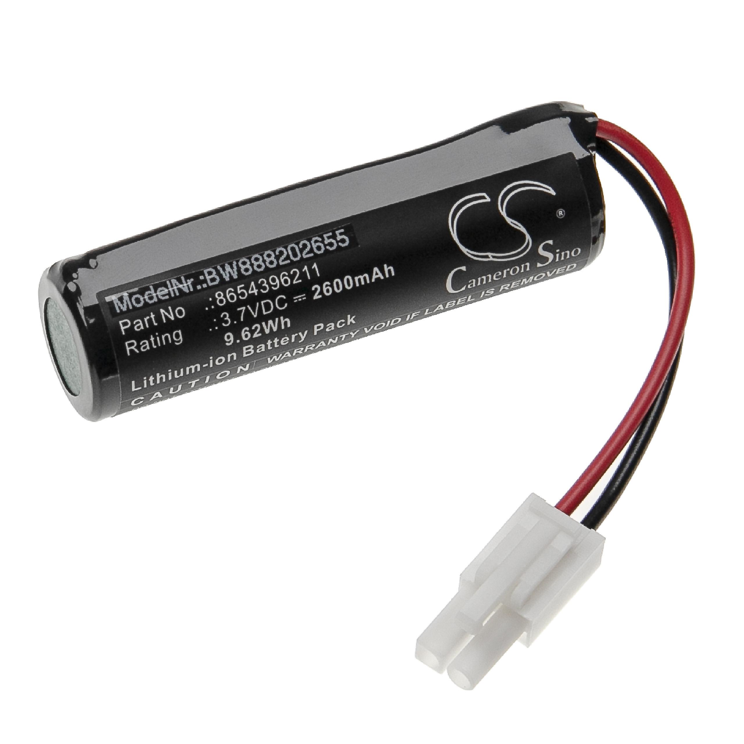 Batterie remplace Vileda 8654396211 pour balai électrique - 2600mAh 3,7V Li-ion