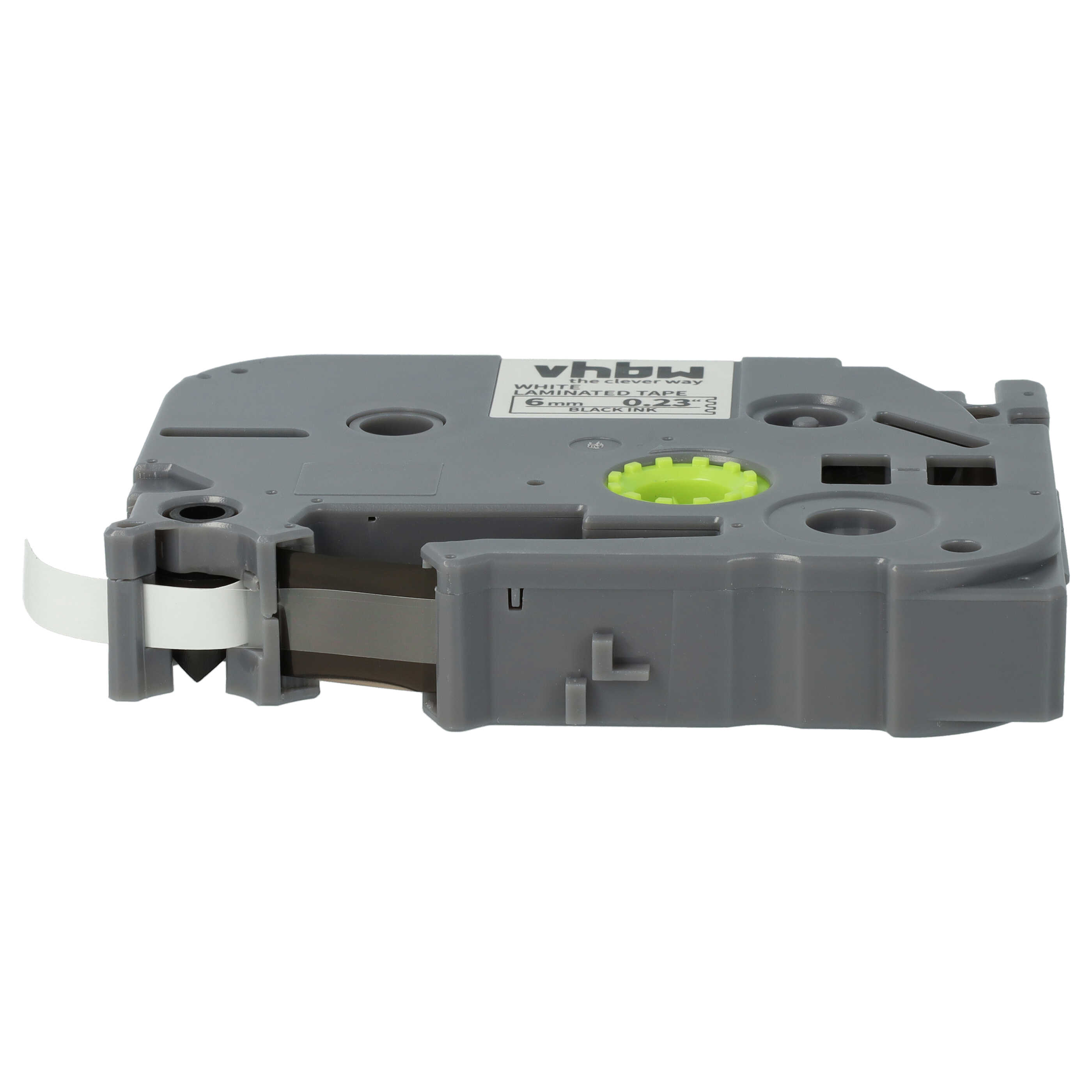 50x Label Tape replaces Brother TZE-211, TZ-211 - 6 mm Black to White