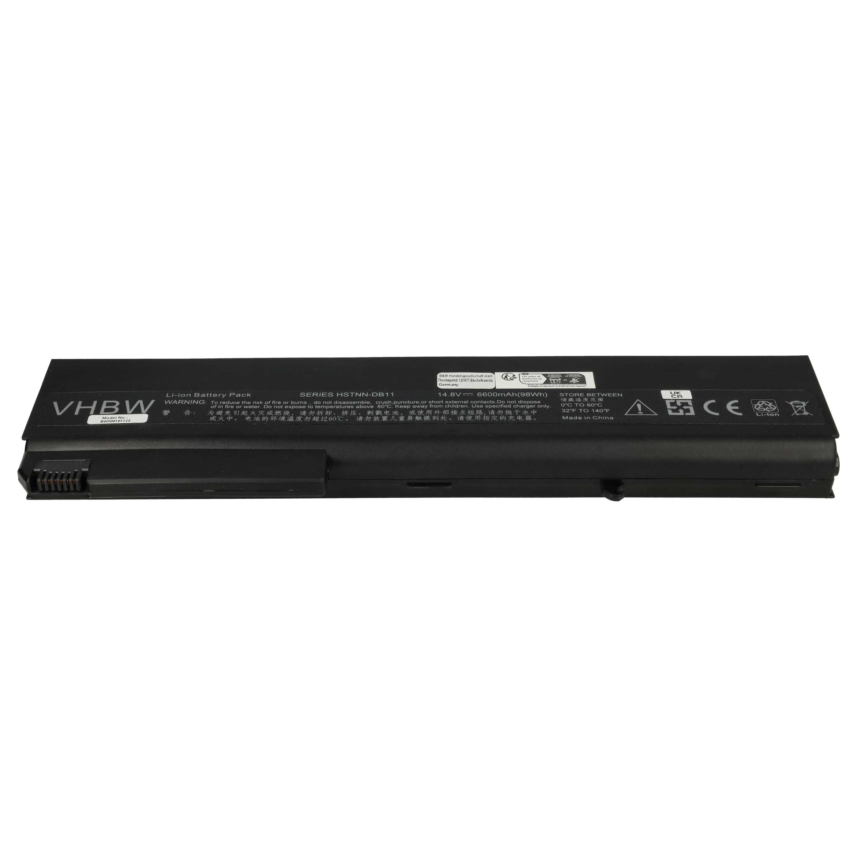Akumulator do laptopa zamiennik HP 372771-001, 381374-001, 398876-001 - 6600 mAh 14,8 V Li-Ion, czarny