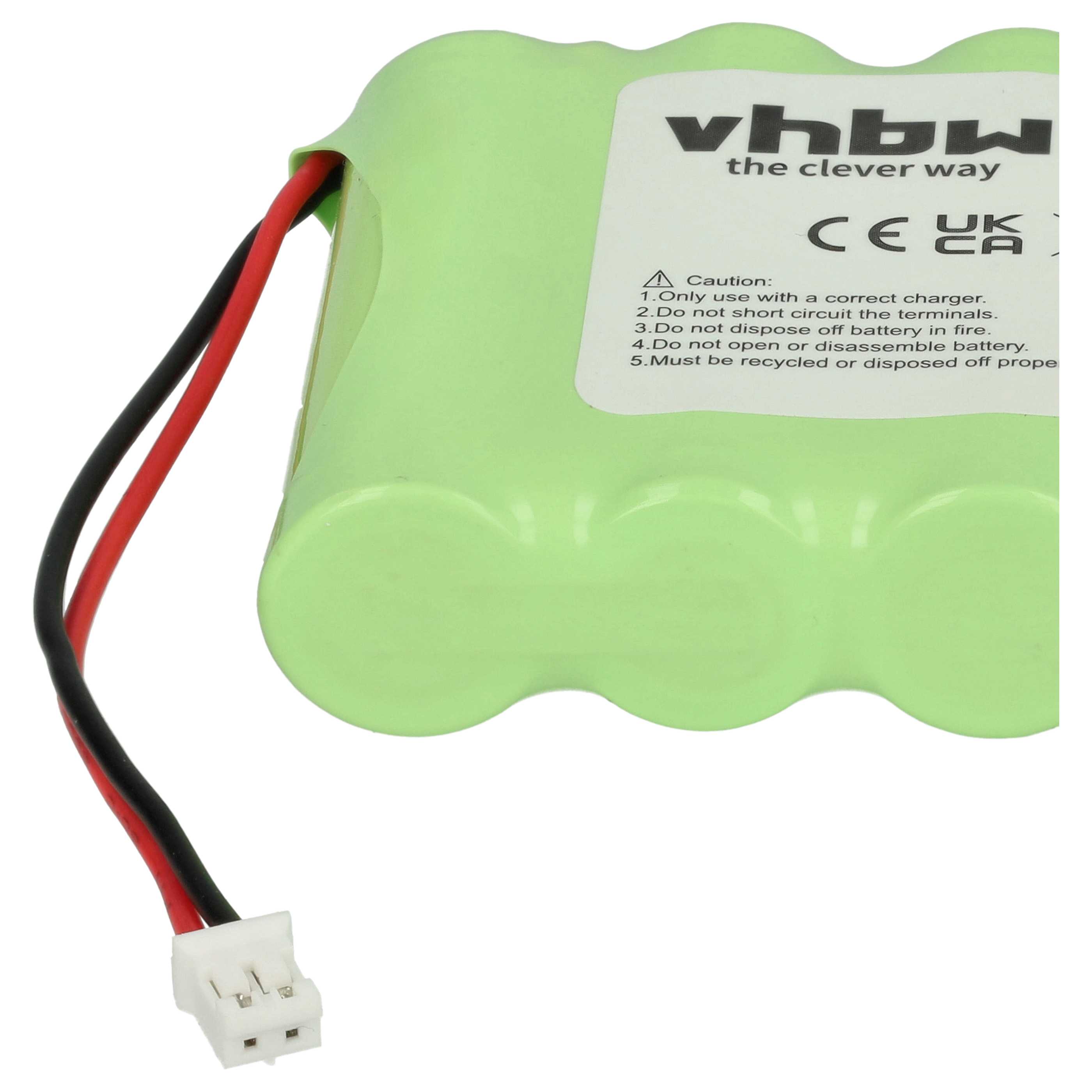 Batterie remplace Ingenico 789316, 6VHAAL, 6N120SFE-15615 pour scanner de code-barre - 1500mAh 7,2V NiMH