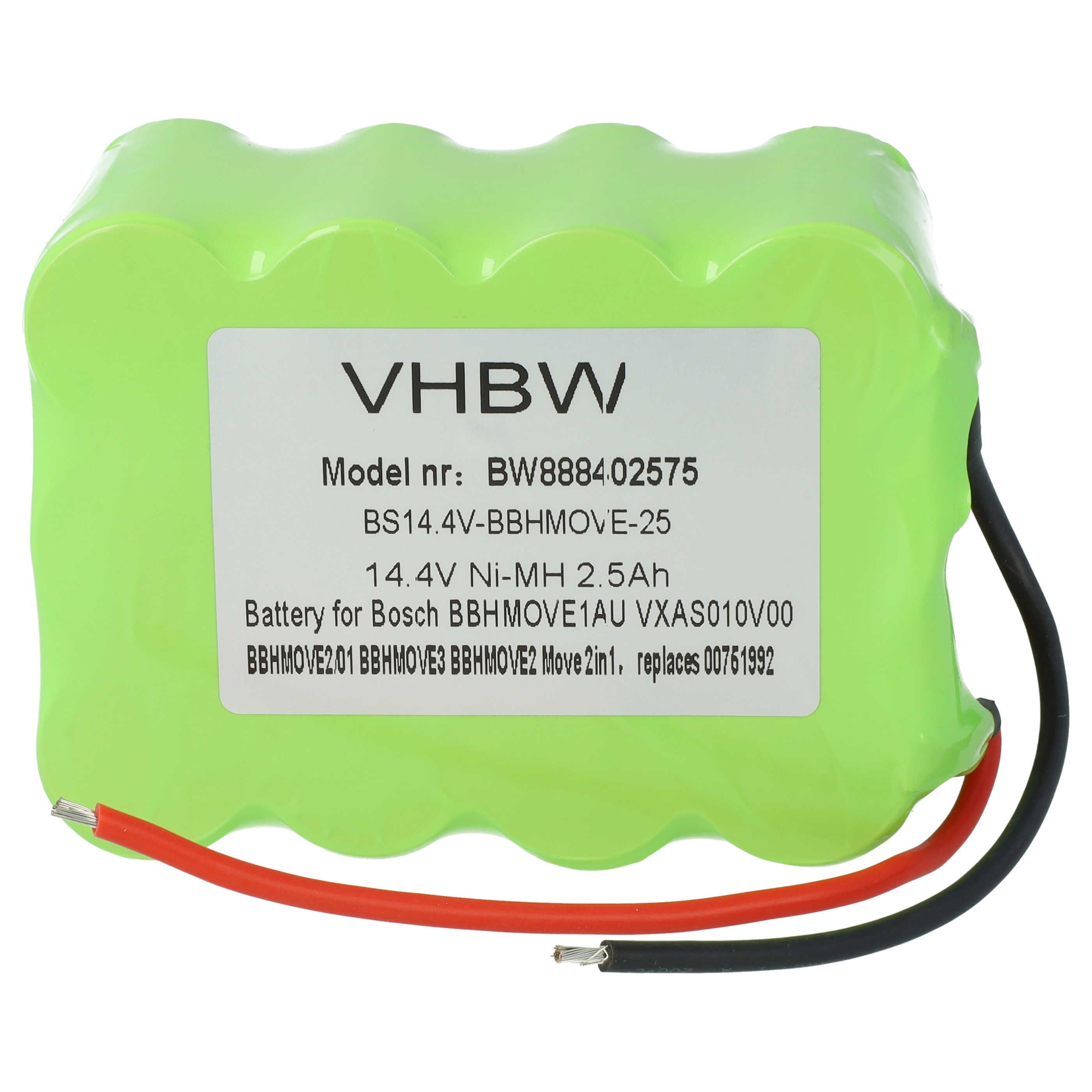 Battery Replacement for Bosch GPRHC18SV007, FD8901, GP180SCHSV12Y2H, 00751992 for - 2500mAh, 14.4V, NiMH