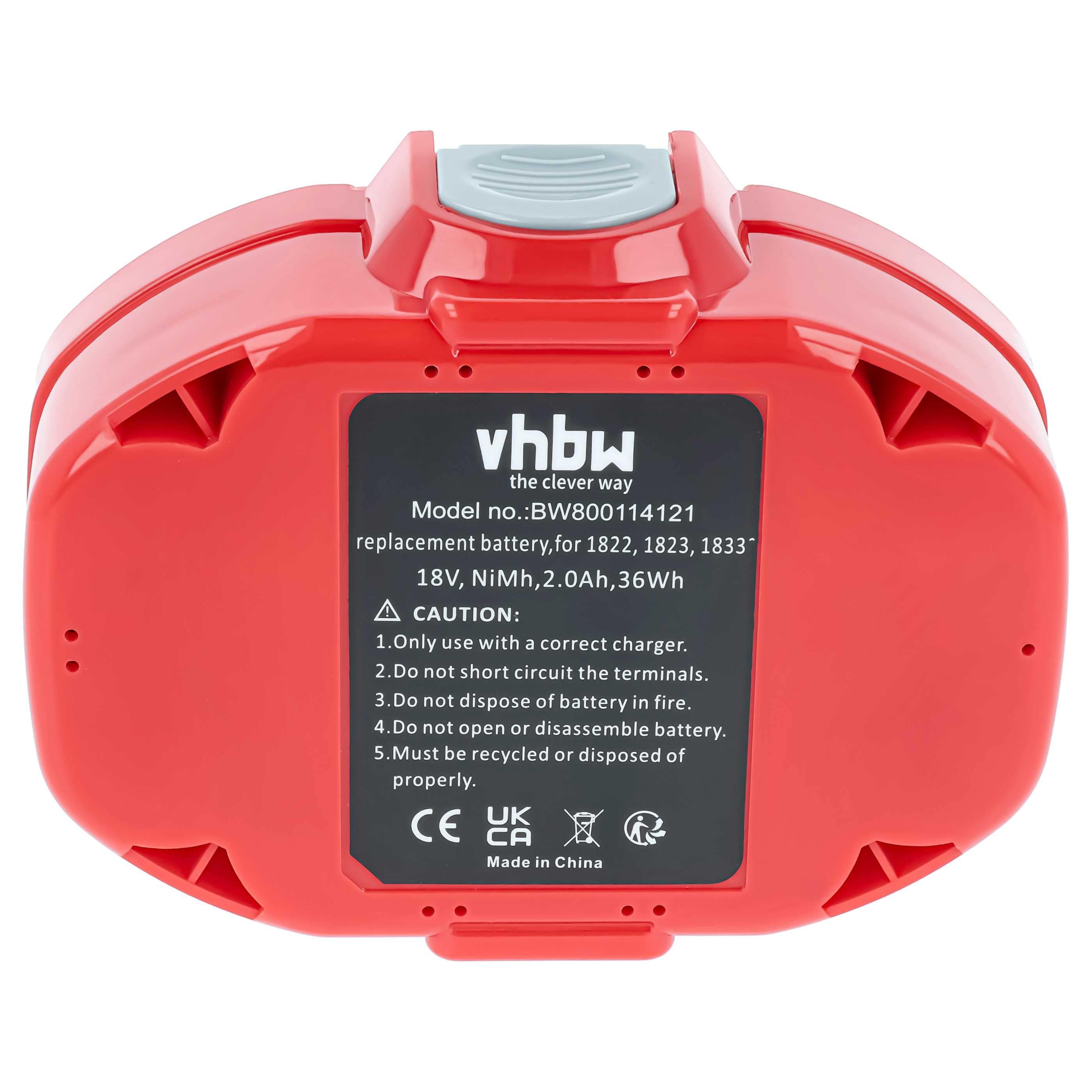 2x Batería para herramienta reemplaza Makita 1834, 1835F, 1833, 1823, 1822, 1835 - 2000 mAh, 18 V, NiMH