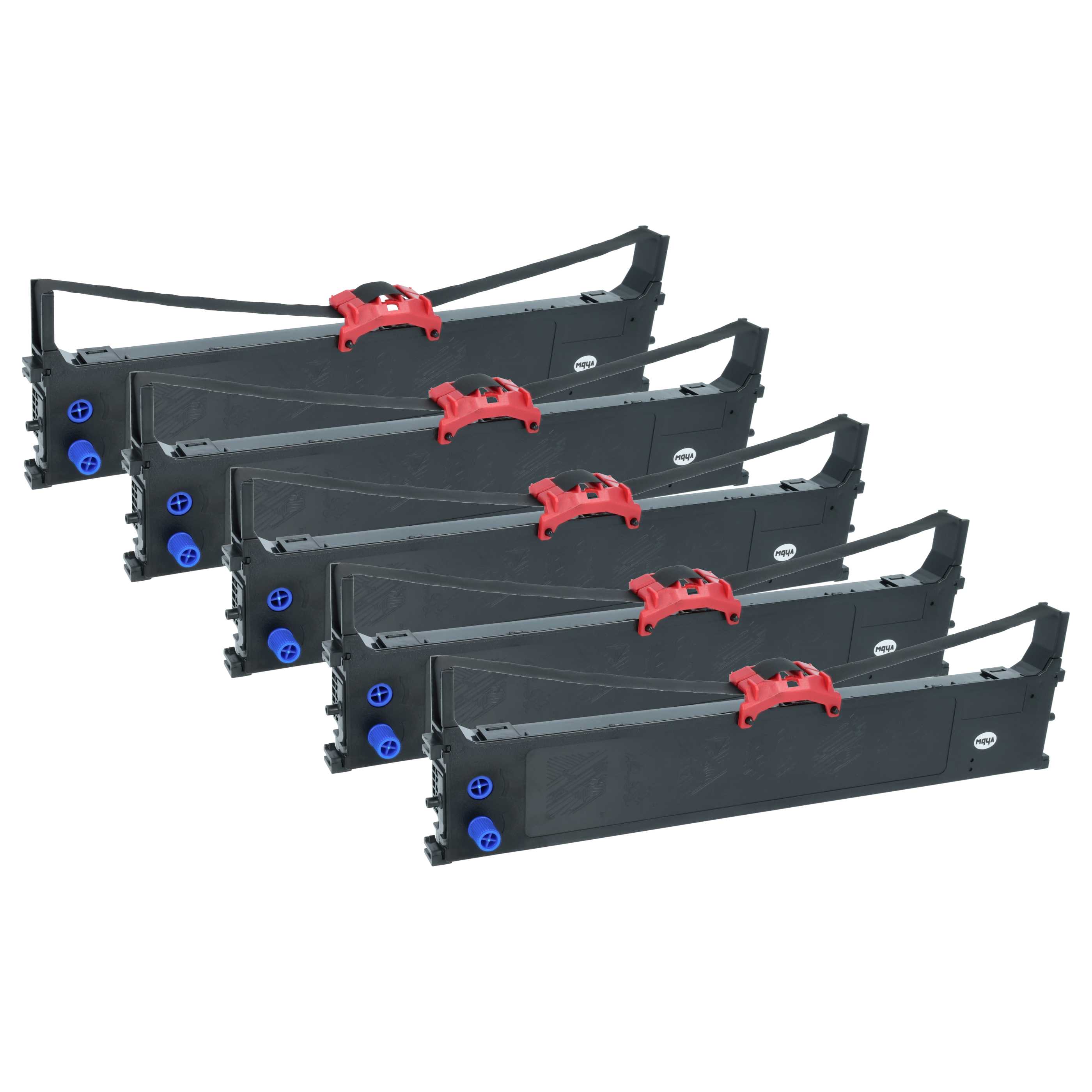 5x Ink Ribbon replaces OKI 5150 for Dot Matrix, Receipt Printer - Black