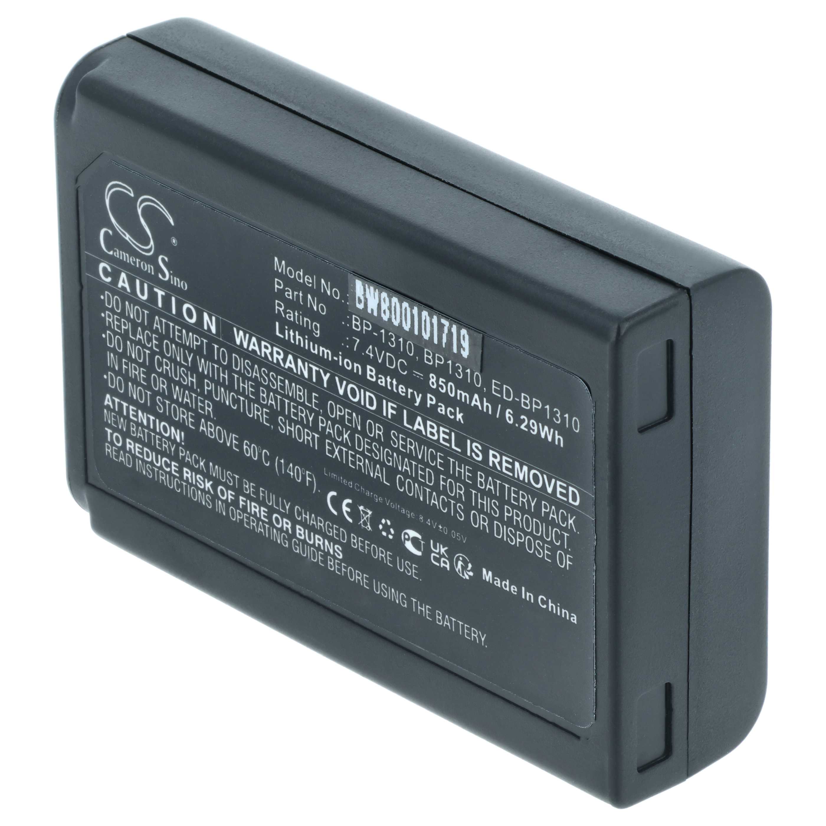 2x Battery replaces Samsung AD43-00192A, BP1310, BP-1310, ED-BP1310 - 1000mAh, 7.2V, Li-Ion