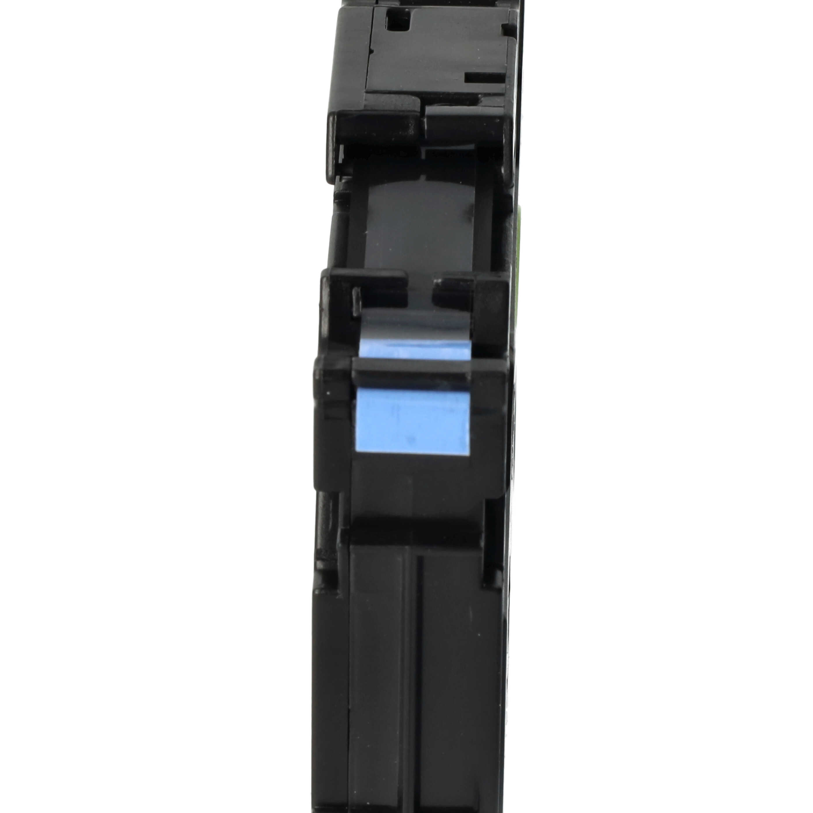 Cassetta nastro sostituisce Brother TZeFX521, TZE-FX521 per etichettatrice Brother 9mm nero su blu, flessibile