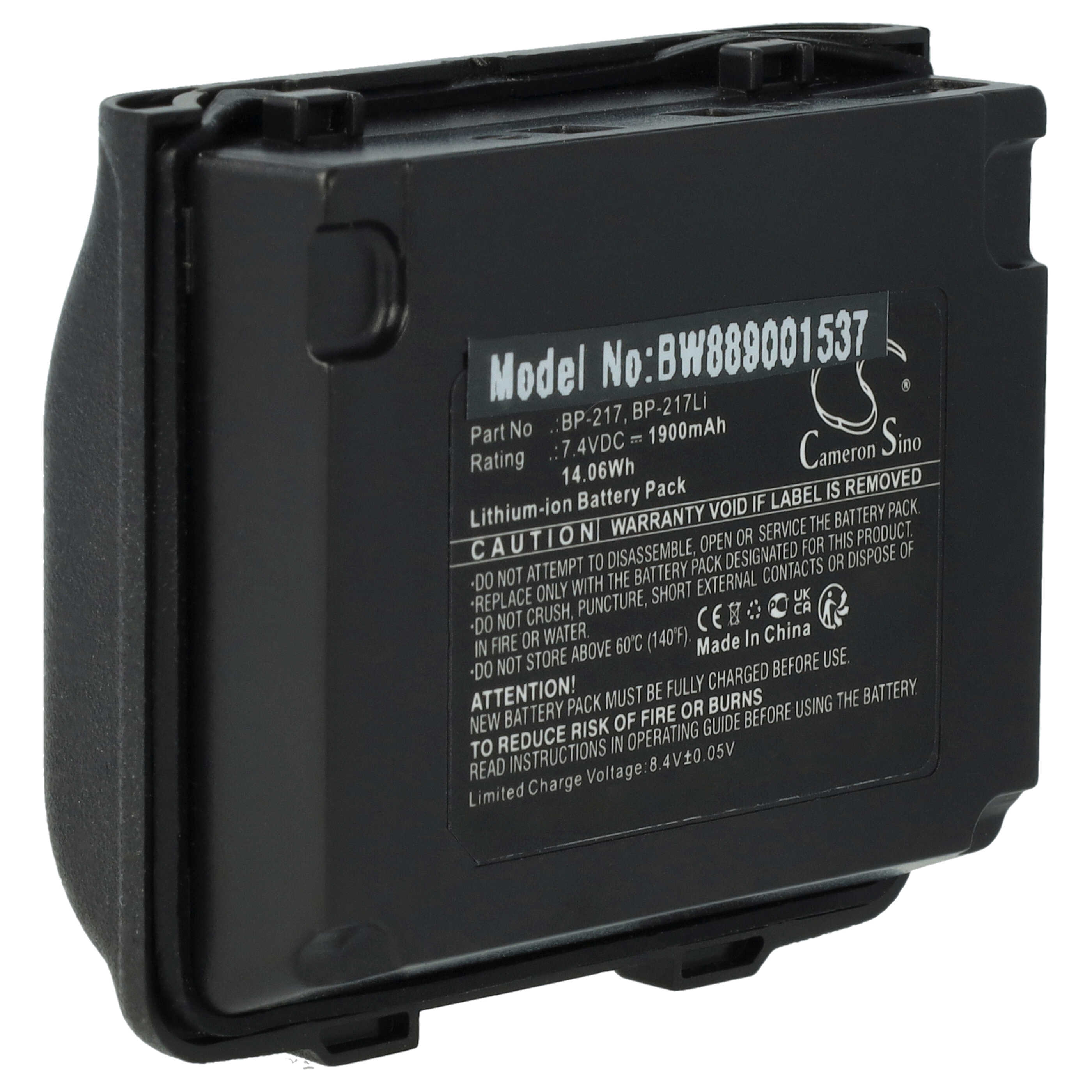 Radio Battery replaces Icom BP-217LI, BP-217 - 1900 mAh 14.06 V Li-Ion