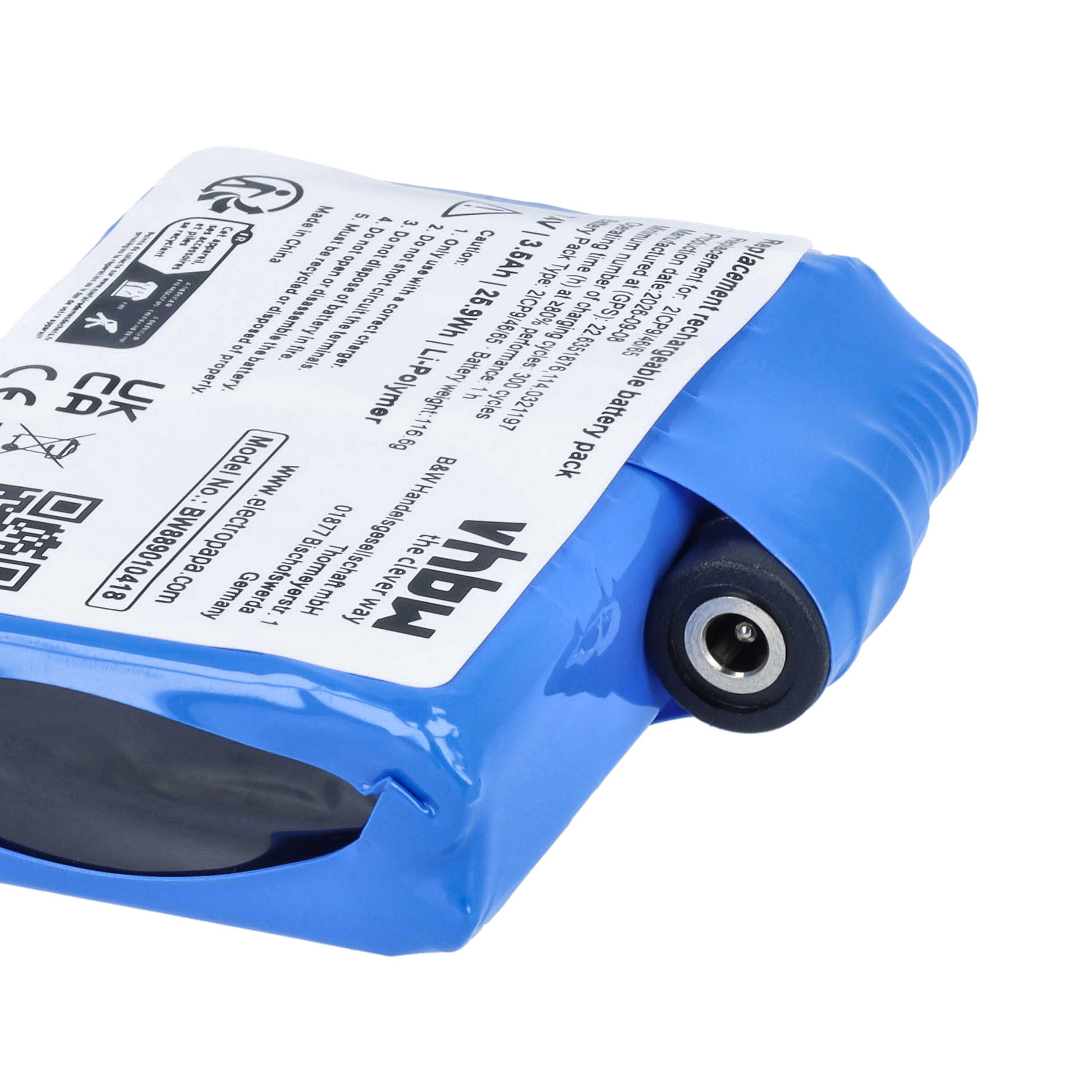 Heizkleidung-Akku (4 Stück) als Ersatz für SWB01 für Barchi - 3,5 Ah 7,4V Li-Polymer
