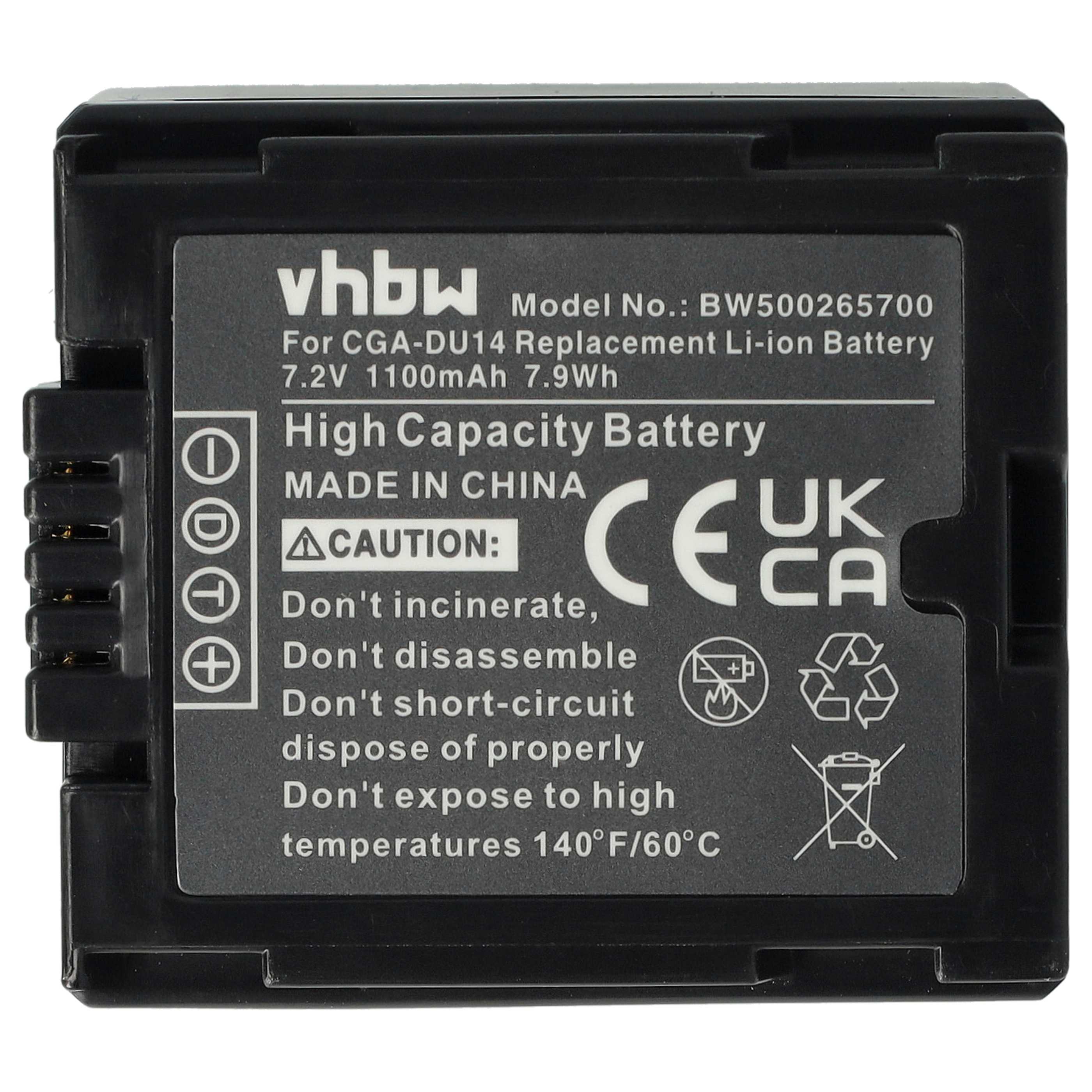 Battery Replacement for Hitachi DZ-BP14s, DZ-BP07s, DZ-BP21s - 1100mAh, 7.2V, Li-Ion
