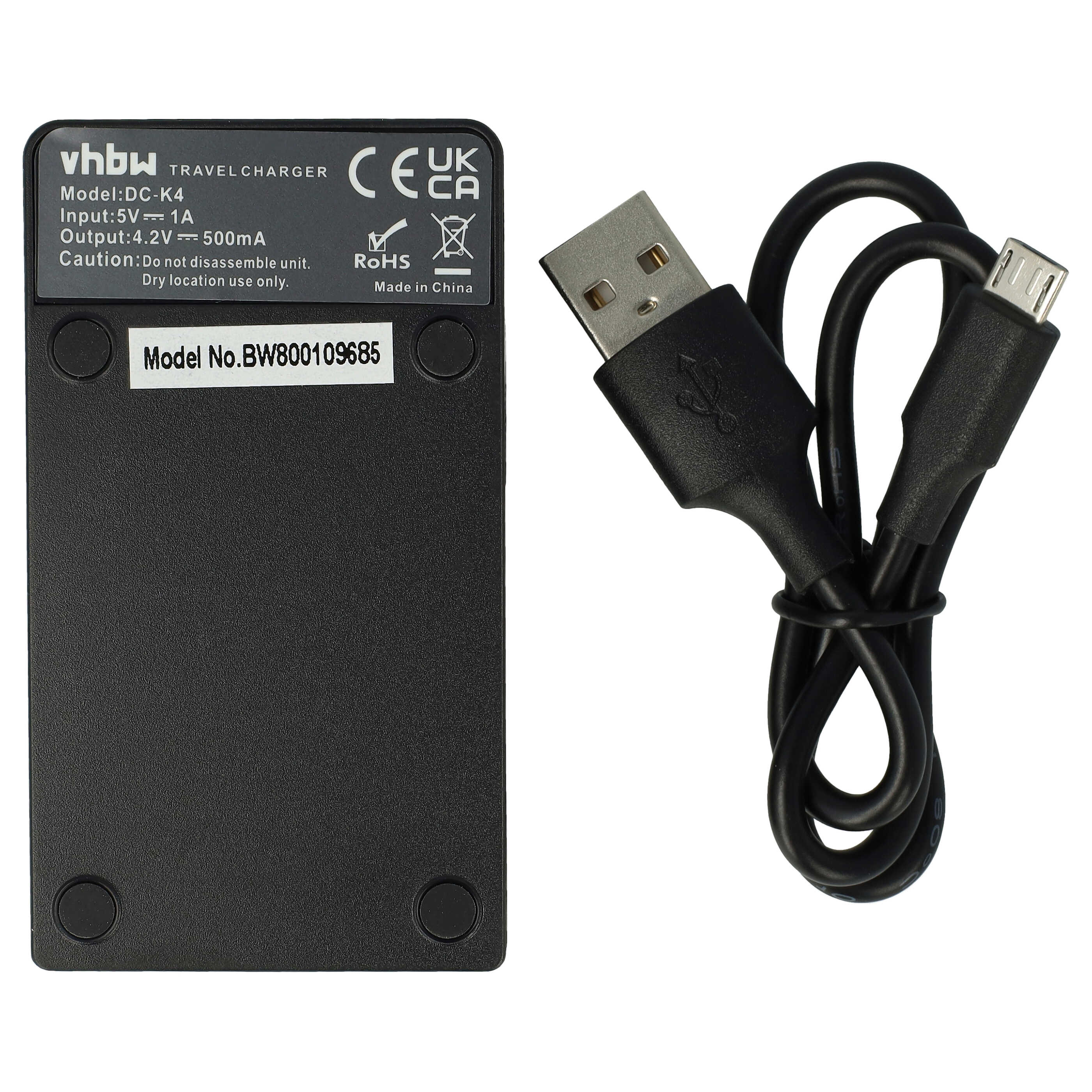 Battery Charger replaces Nikon MH-66 suitable for Coolpix W100 Camera etc. - 0.5 A, 4.2 V