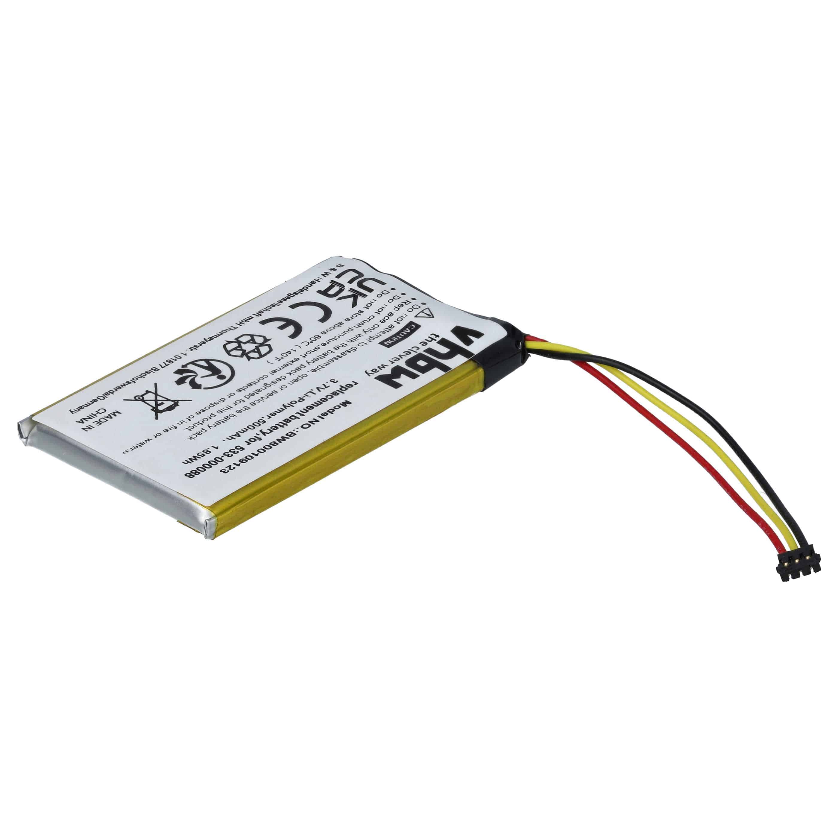 Wireless Touchpad Battery replaces Logitech 1506, 1412 - 500 mAh 3.7 V Li-polymer + Black Connector