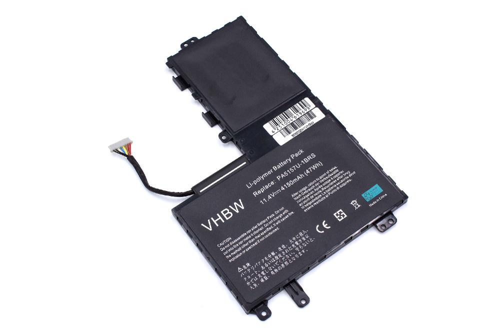 Batterie remplace Toshiba P31PE6-06-N01, PA5157U-1BRS pour ordinateur portable - 4150mAh 11,4V Li-ion, noir