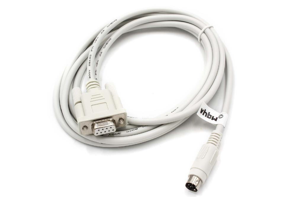 Kabel RS232 do programowania urządzeń peryferyjnych Panasonic FP-G, FP-X, FP0, FP2 - 250 cm szary