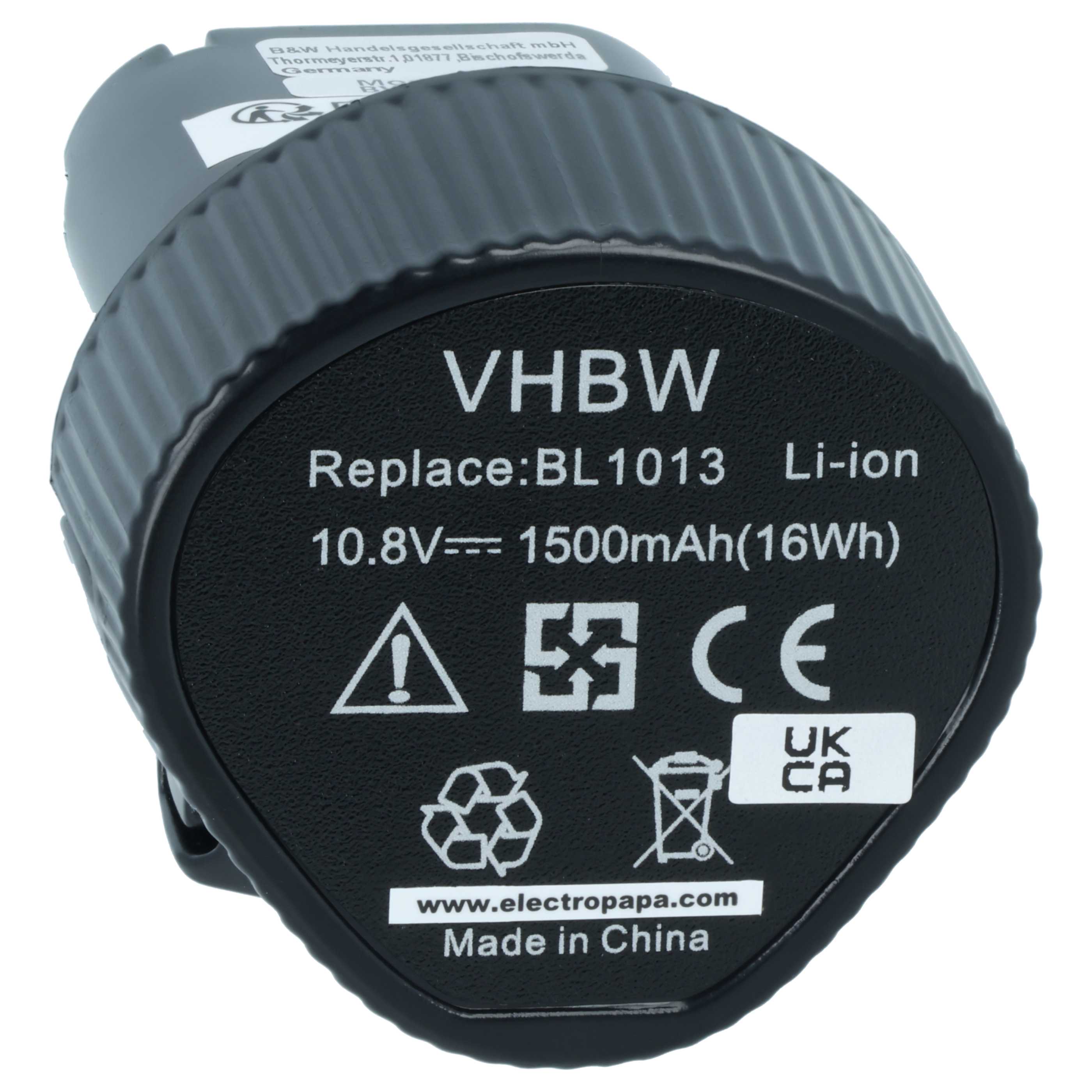 Batterie remplace Makita 194550-6, 194551-4, 194588-1, 195332-9 outil électrique Makita - 1,5Ah 10,8V Li-ion