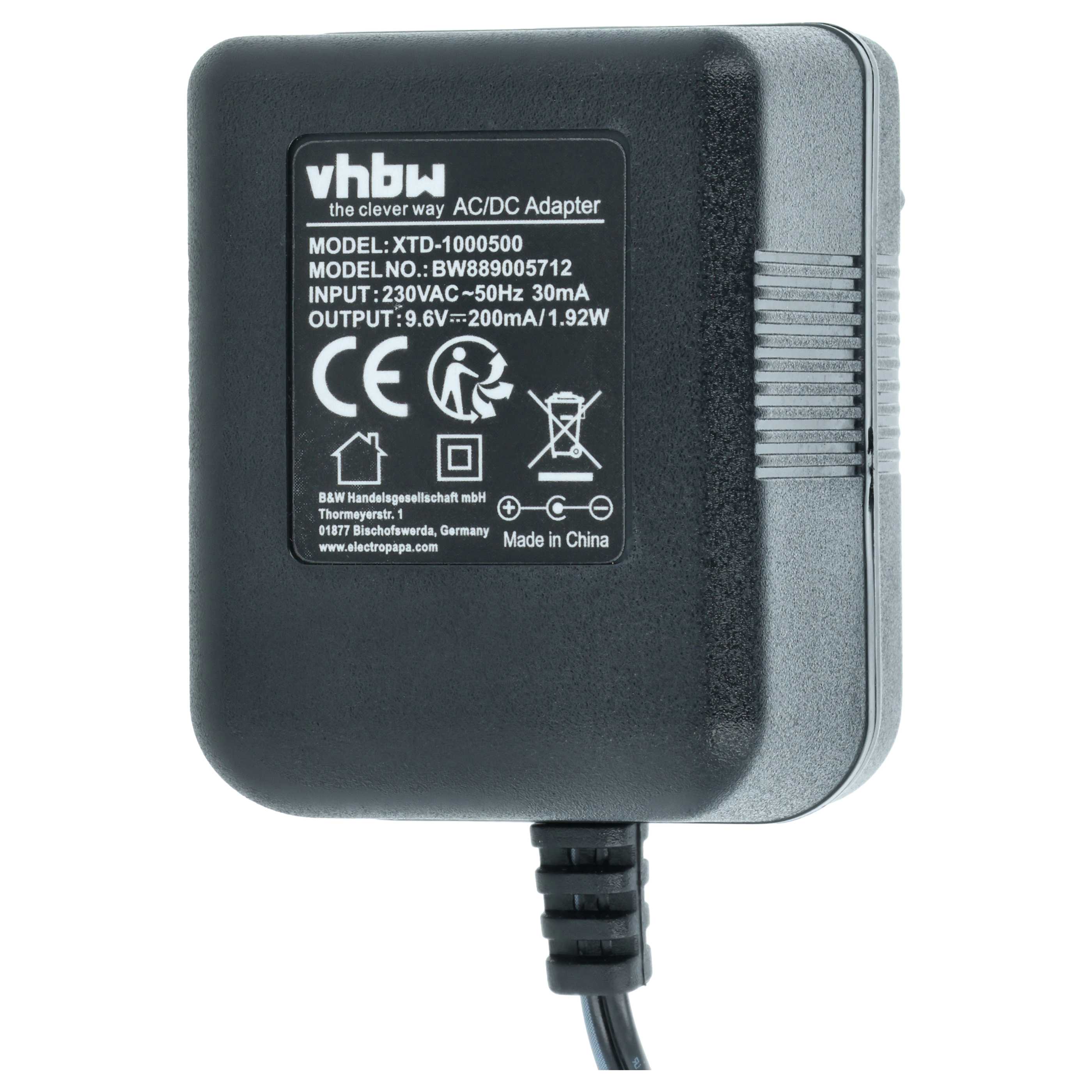 AC/DC Mains Power Adapter replaces Electro-Harmonix EU9.6DC-200 for Electro-Harmonix Overdrive Pedal