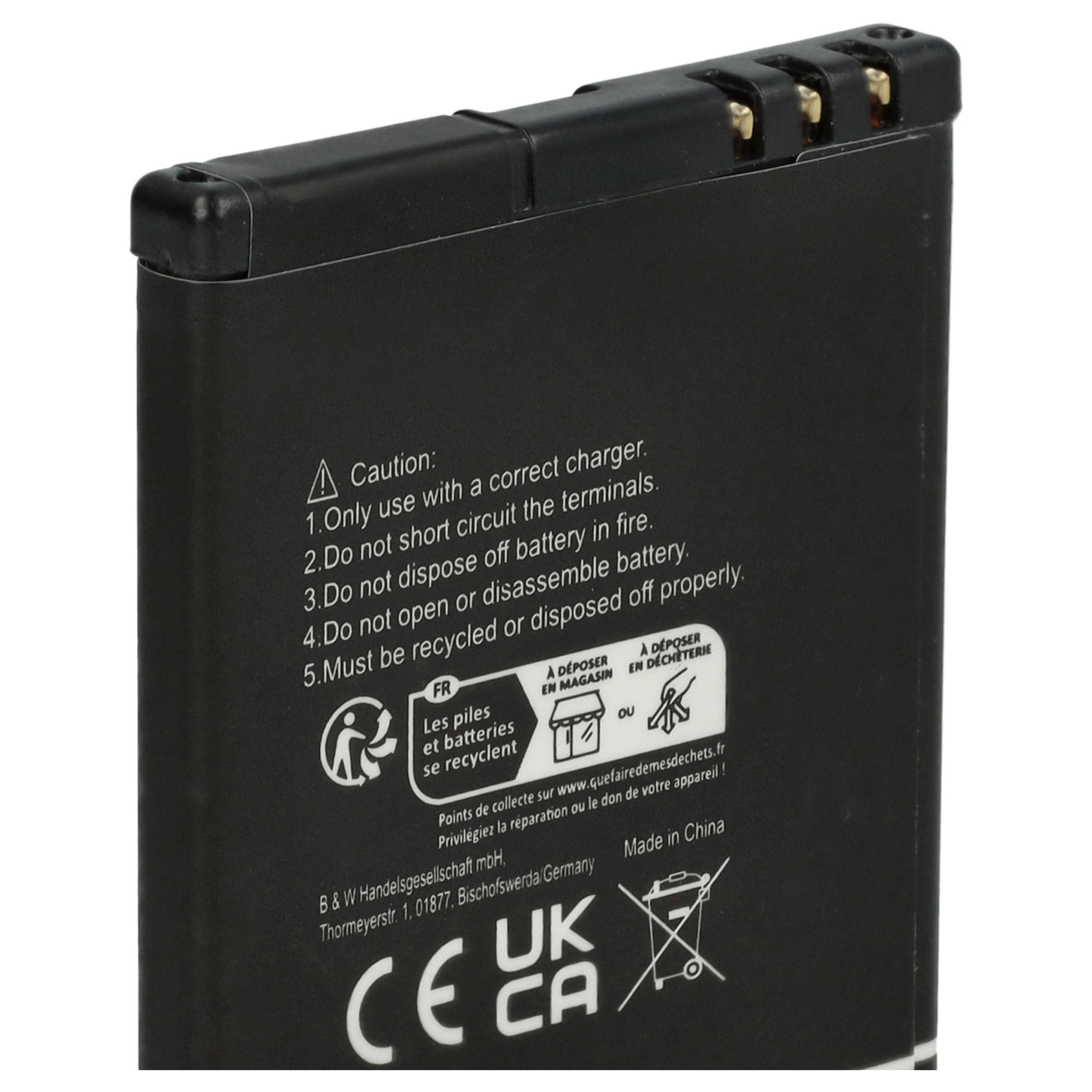 Akumulator do telefonu smartfona zamiennik Nokia BL-5F, MP-S-O - 1100 mAh 3,7 V Li-Ion