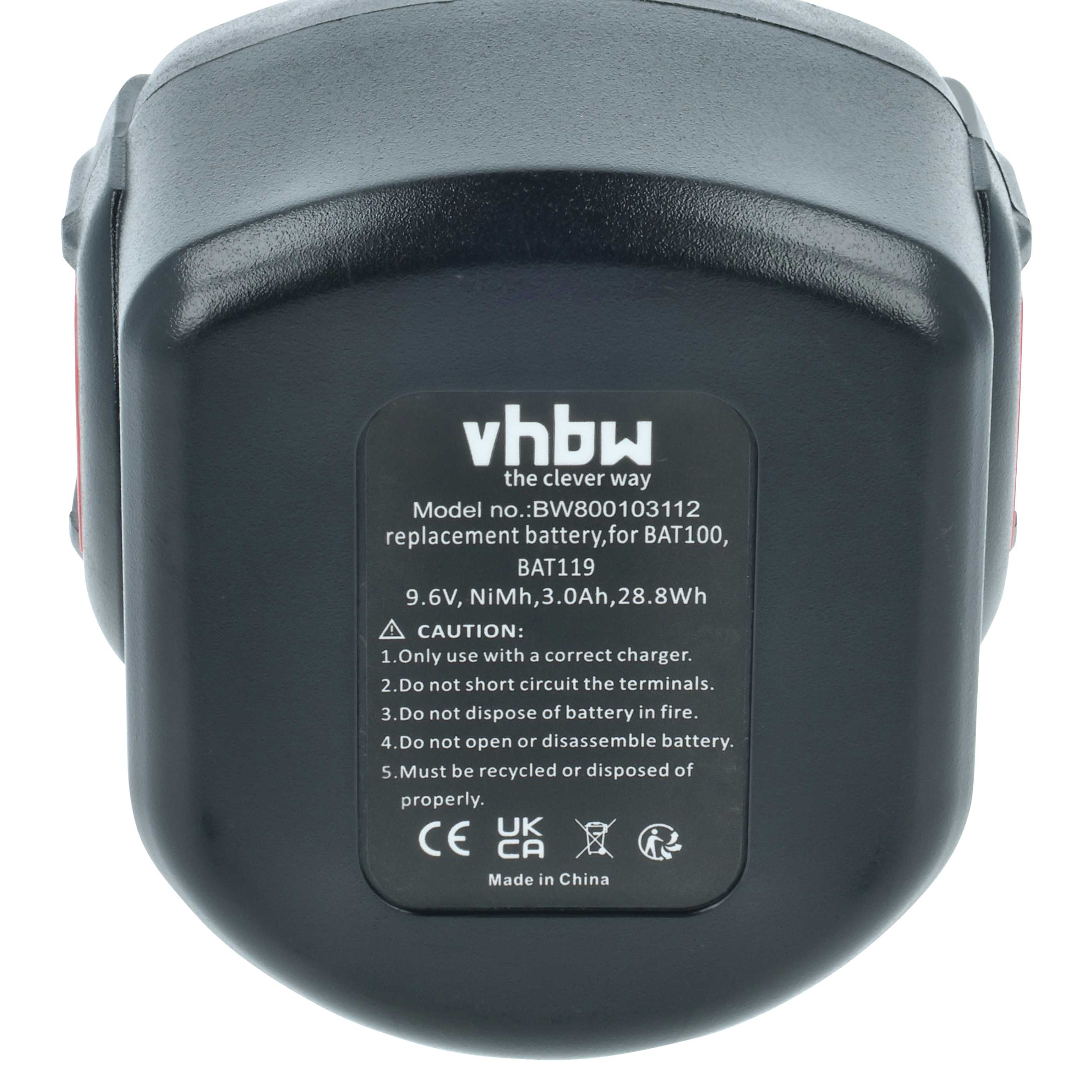 Batteria sostituisce Bosch 2 607 335 260, 2 607 001 380, 2 607 335 260 per attrezzo - 3Ah 9,6V NiMH
