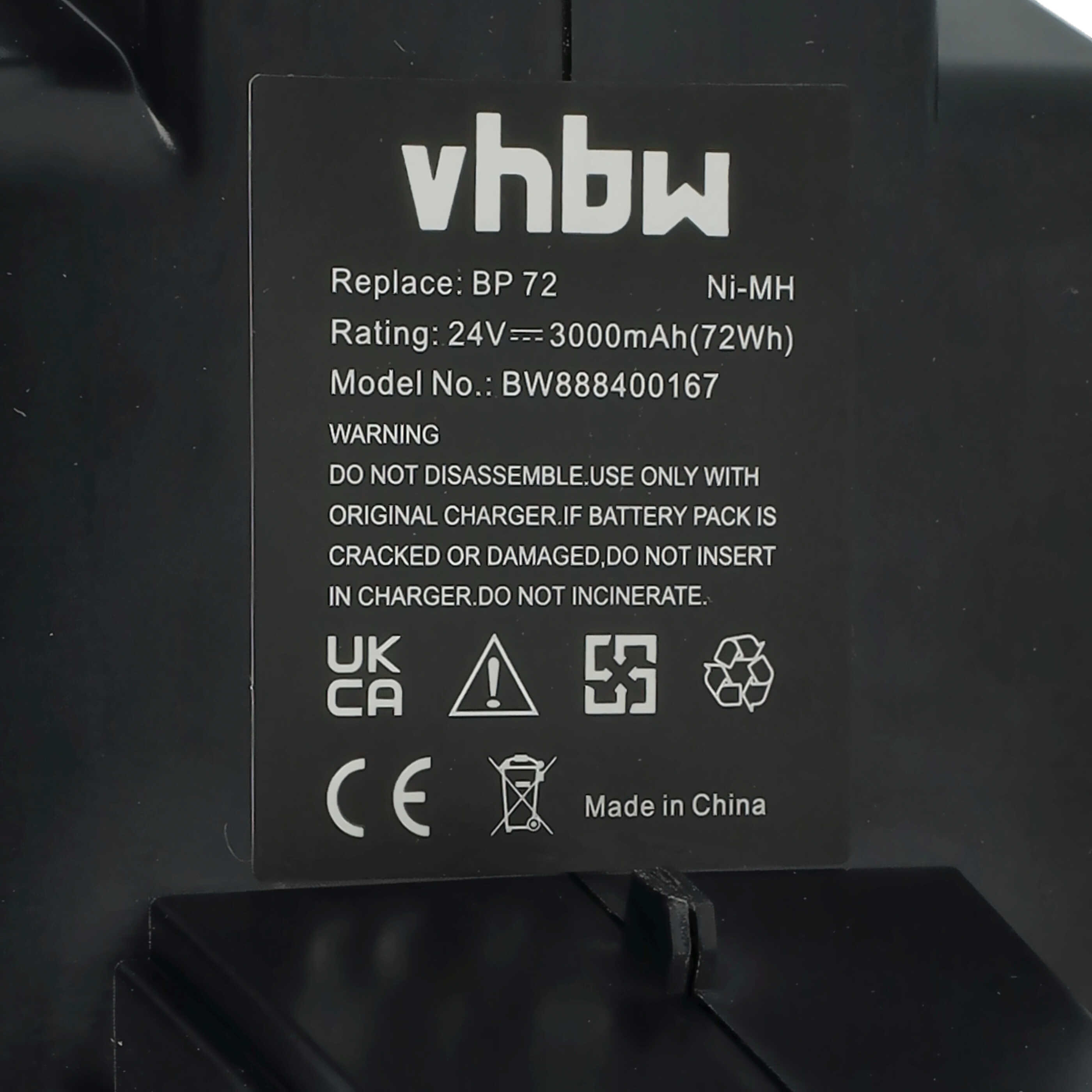 3x Battery replaces Hilti BP72, BP60, 331530, BP40 Electric Power Tool - 3000 mAh, 24 V, NiMH