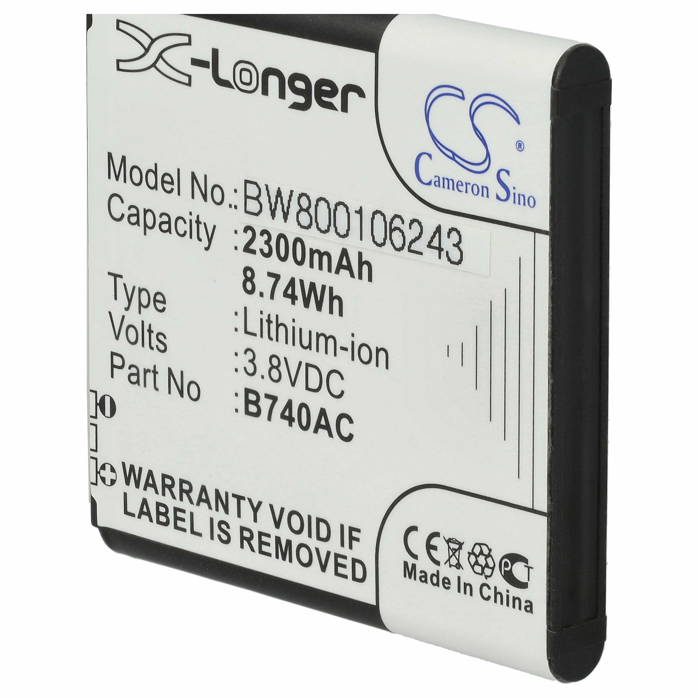 Akumulator do telefonu smartfona zamiennik Samsung B740AE, EB-K740AEWEG, B740AC, B740 - 2300 mAh 3,8 V Li-Ion