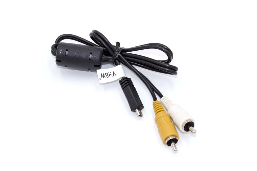 vhbw Adaptateur en composite audio-video compatible avec W100 Nikon et autres appareil photo - Câble AV