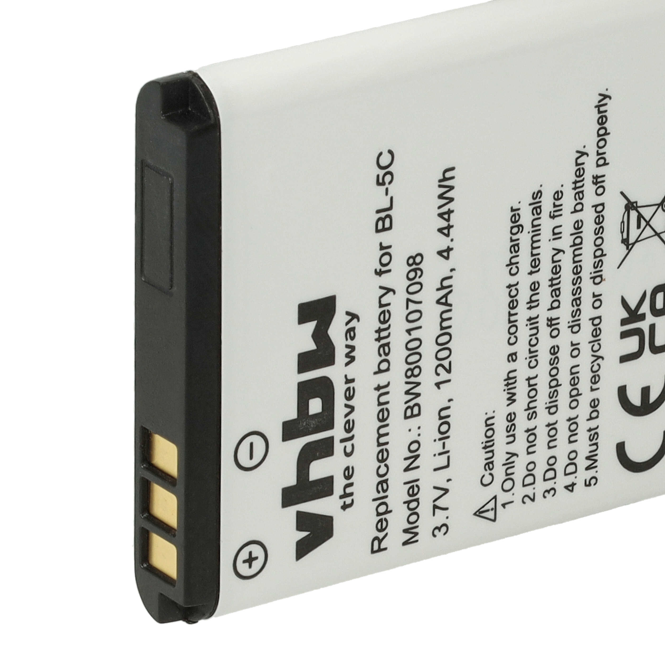 Batterie remplace MMDR 12 pour téléphone portable - 1200mAh, 3,7V, Li-ion