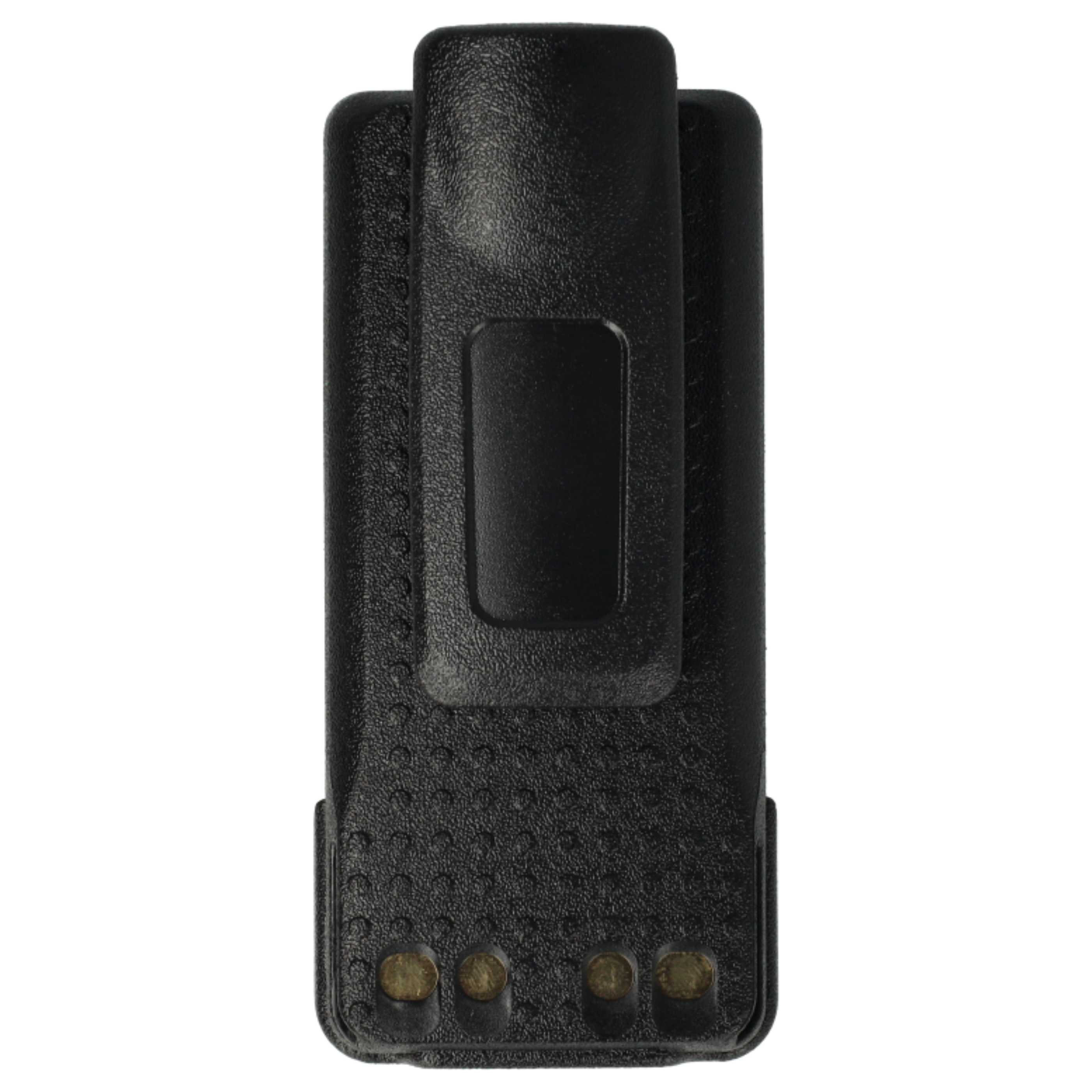 Radio 2x Battery replaces Motorola PMNN4406BR, PMNN4406, PMNN4409 - 2200 mAh 7.4 V Li-Ion + Belt Clip