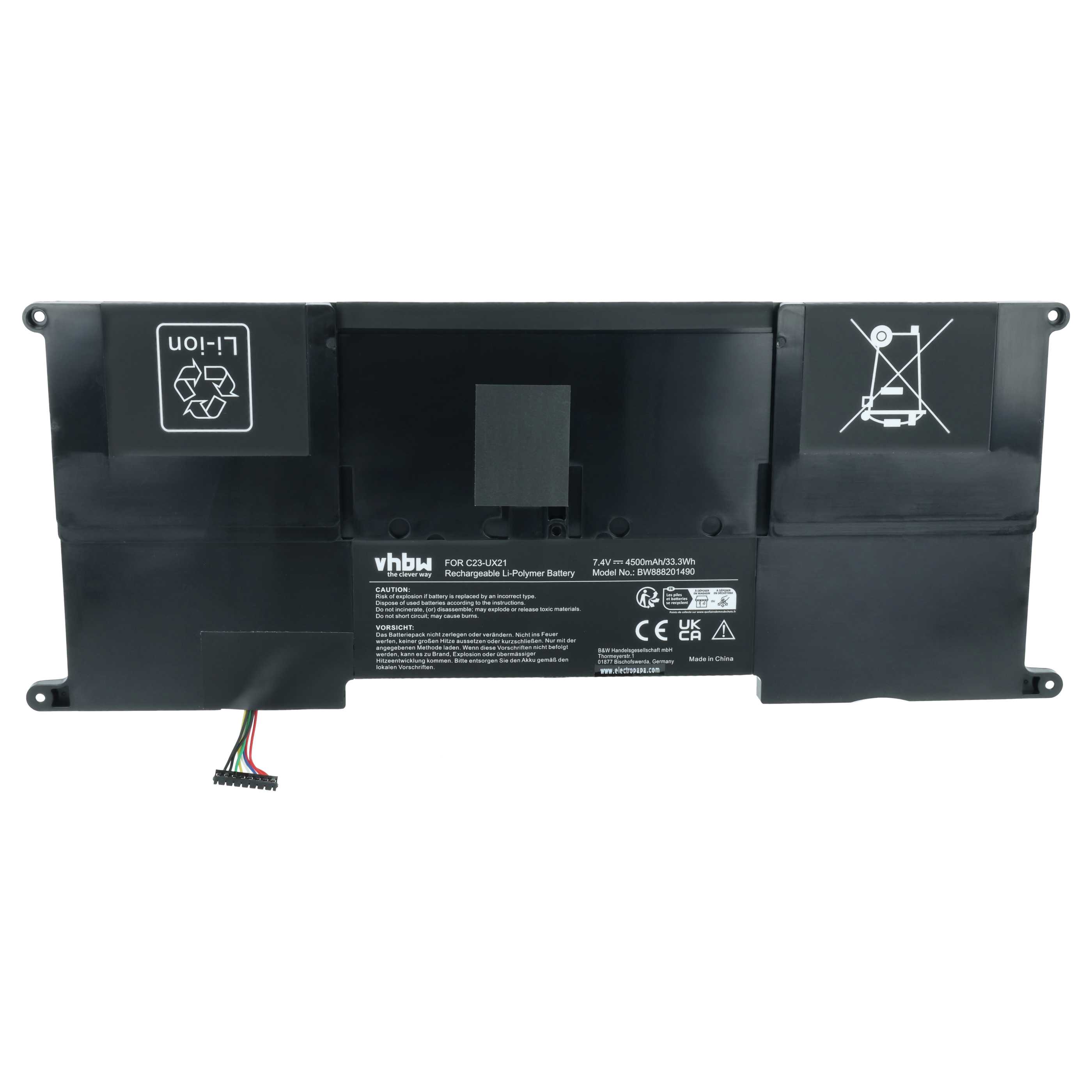 Akumulator do laptopa zamiennik Asus C23-UX21 - 4500 mAh 7,4 V LiPo