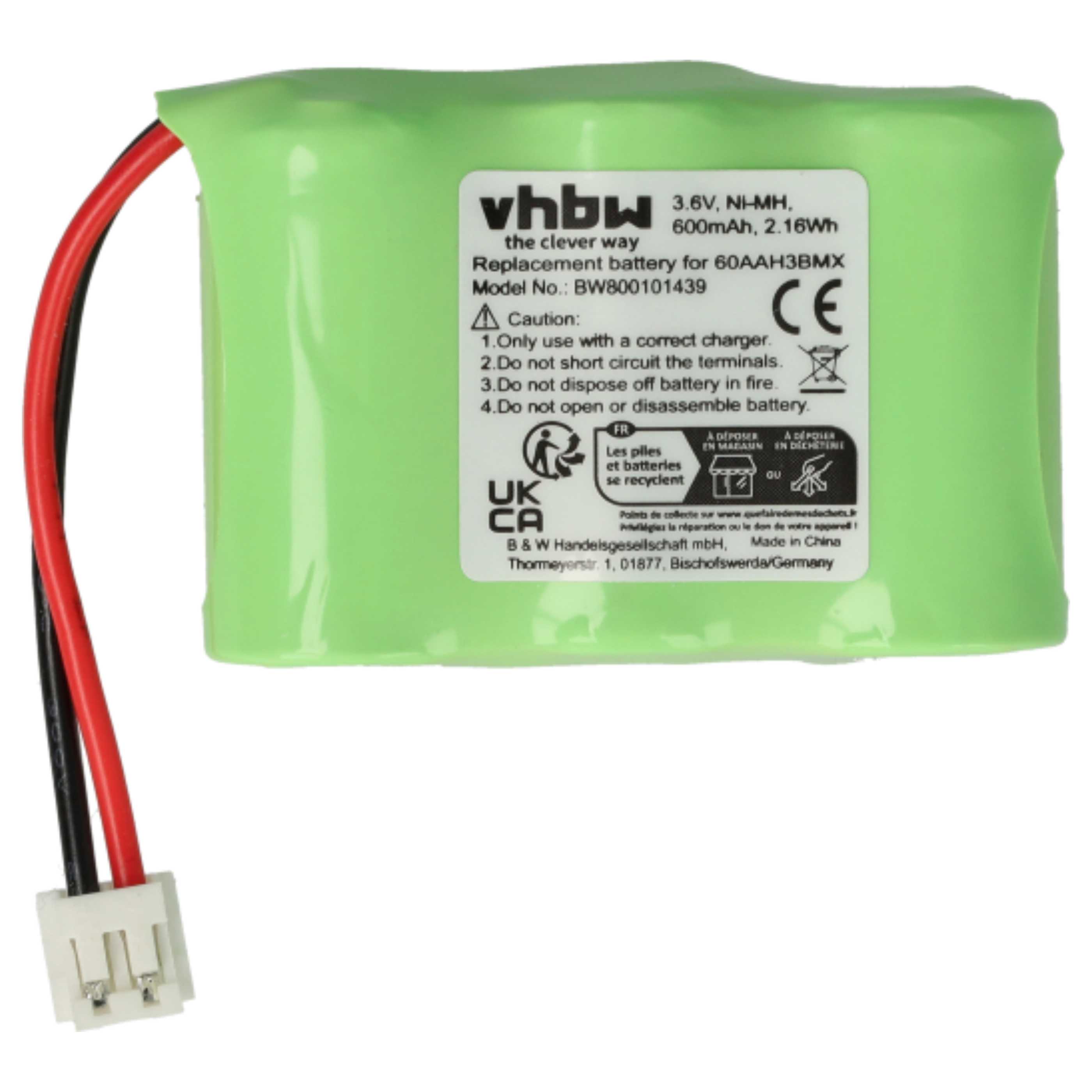 2x Batteries remplace C39453-Z5-C193, HSC22, 60AAH3BMX pour téléphone Telecom Italia - 600mAh 3,6V NiMH
