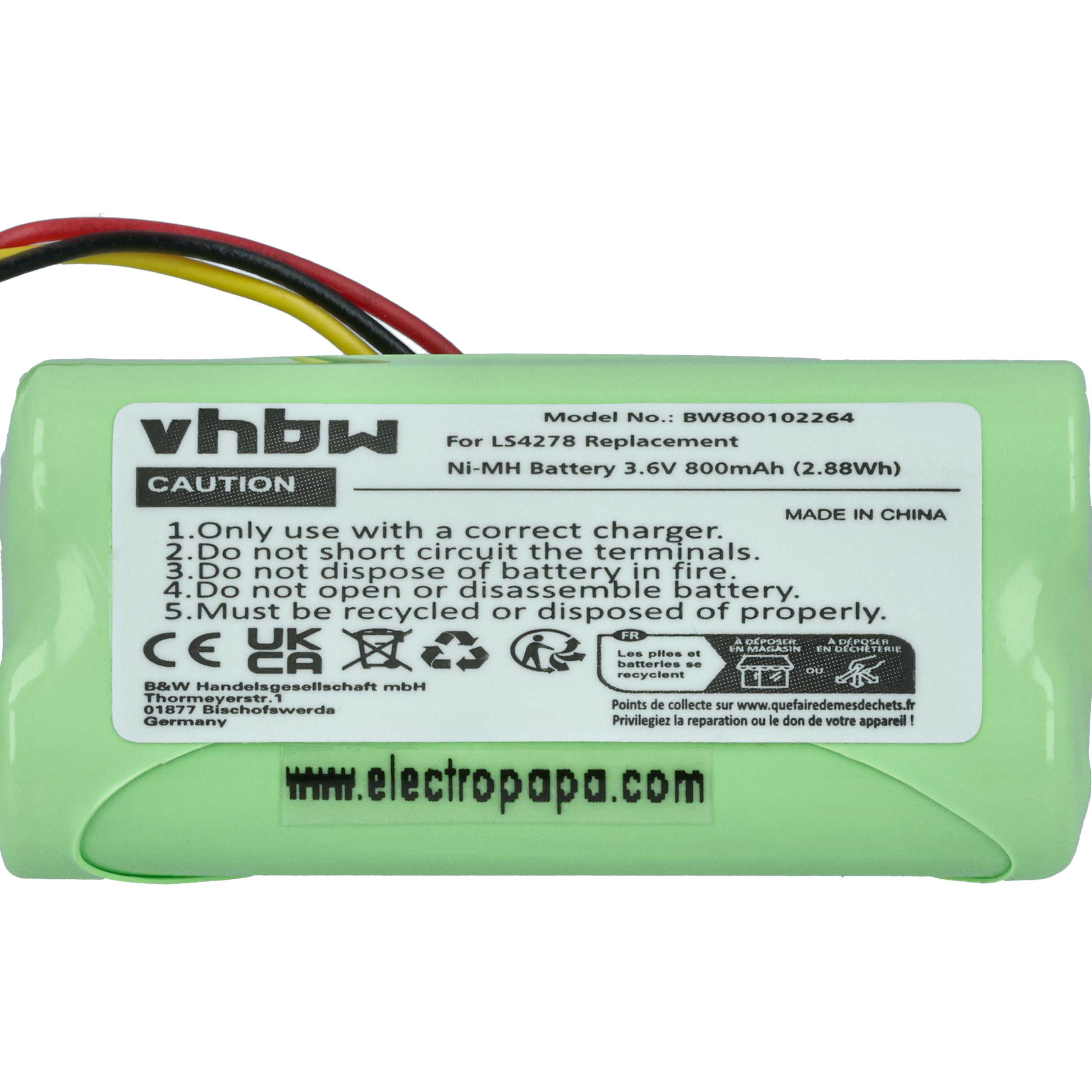 2x Battery replaces 82-67705-01, BTRY-LS42RAAOE-01 for Symbol Barcode Scanner POS - 800 mAh 3.6 V