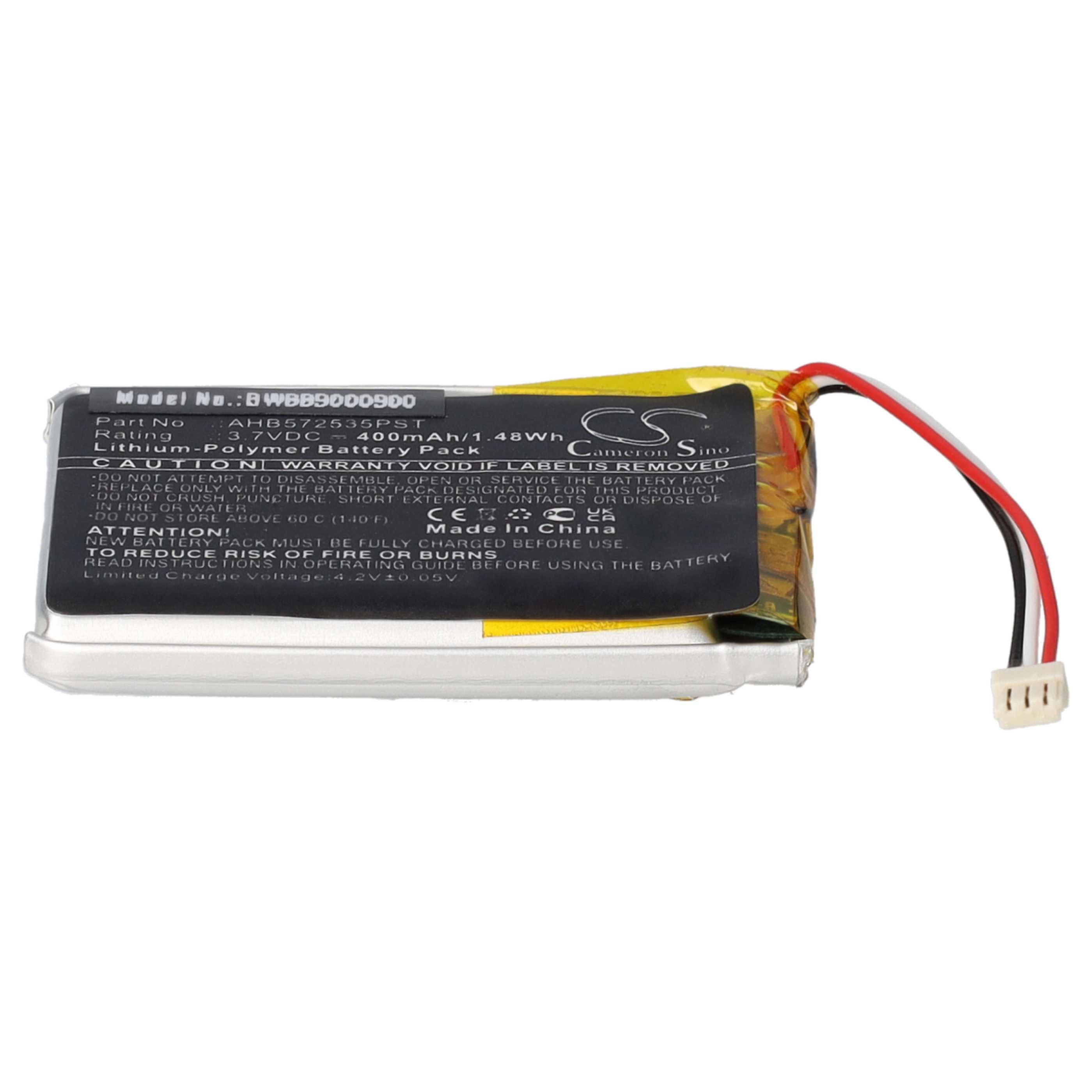 5x Akumulator do słuchawek bezprzewodowych zamiennik Jabra AHB572535PST - 400 mAh 3,7 V LiPo