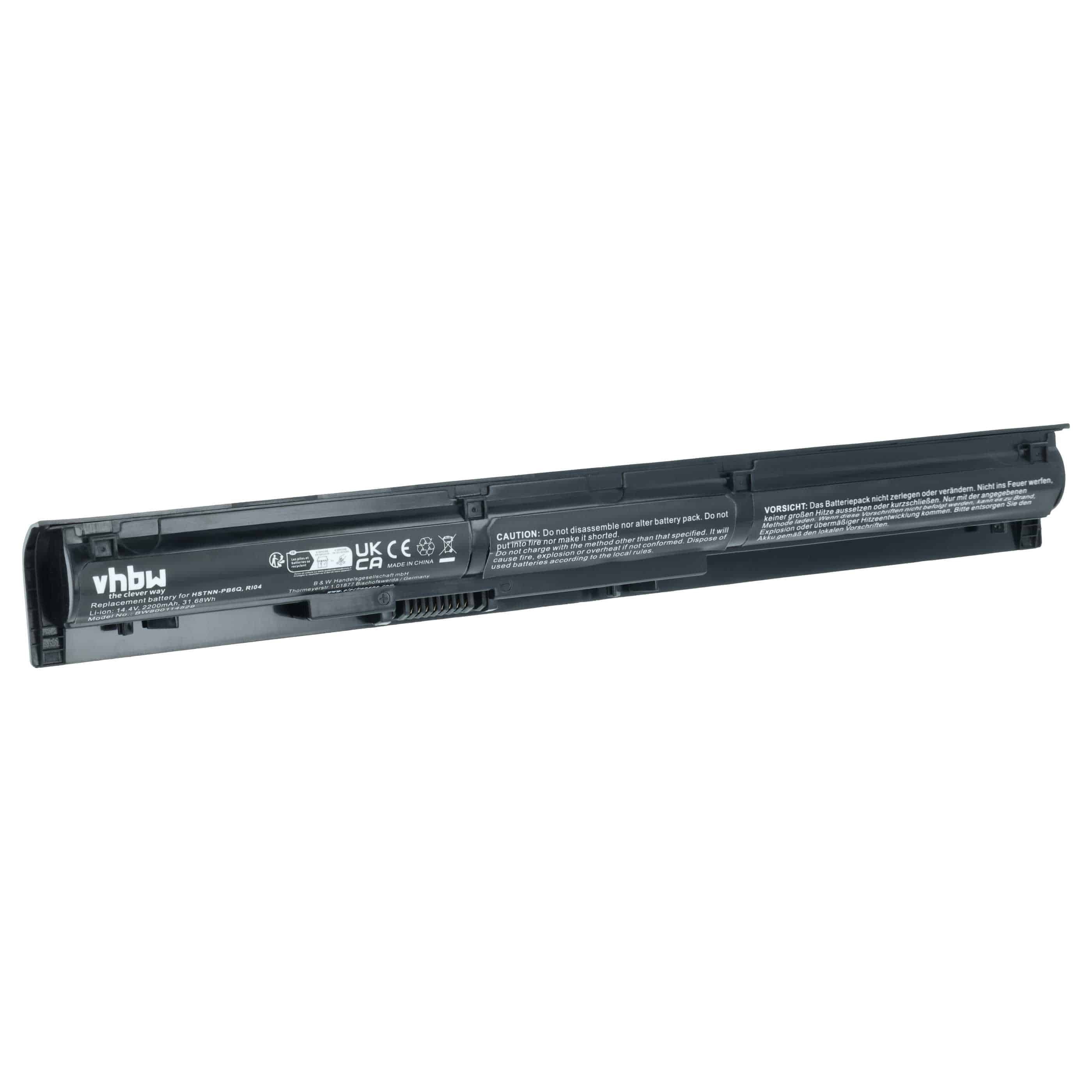 Akumulator do laptopa zamiennik HP 811063-421, 805294-001, 811346-001 - 2200 mAh 14,4 V Li-Ion, czarny