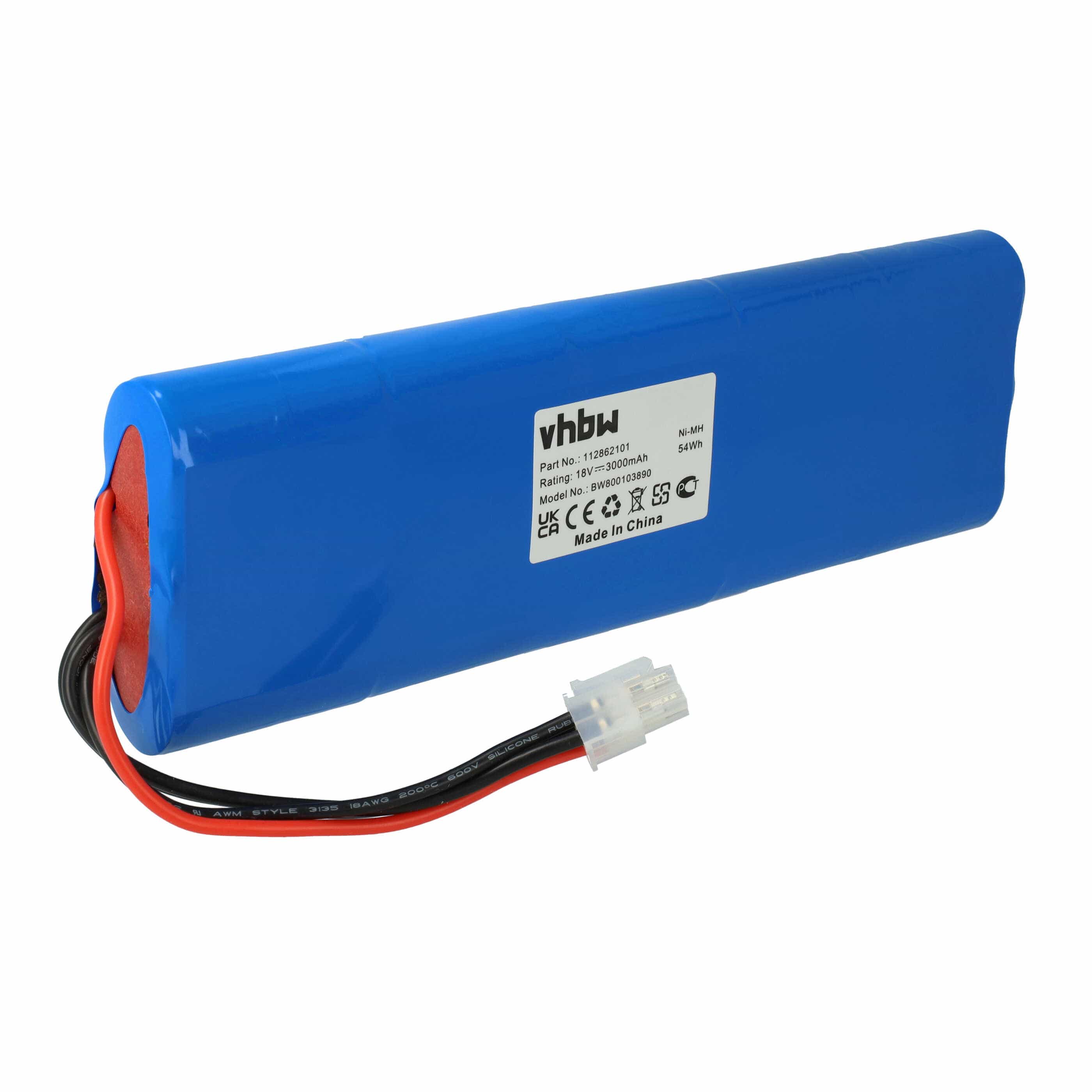 Batería reemplaza Elektrolux 2192110-02 para robot doméstico Elektrolux - 3000 mAh 18 V NiMH azul