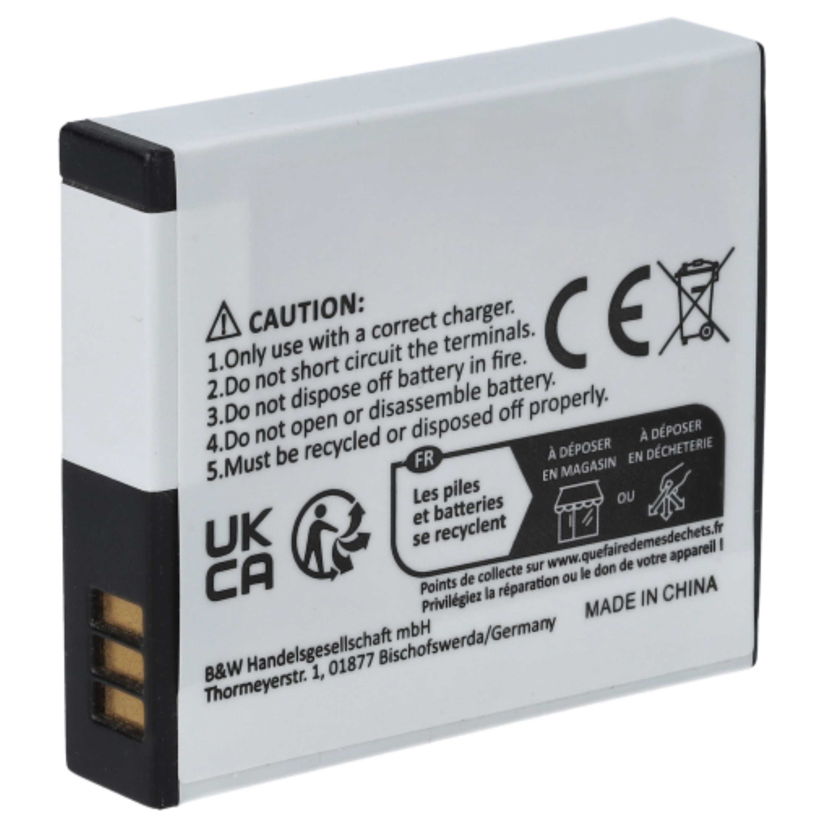 3x Batteria sostituisce Rollei AC 410-420, RL410B per fotocamera - 1000mAh 3,7V Li-Ion