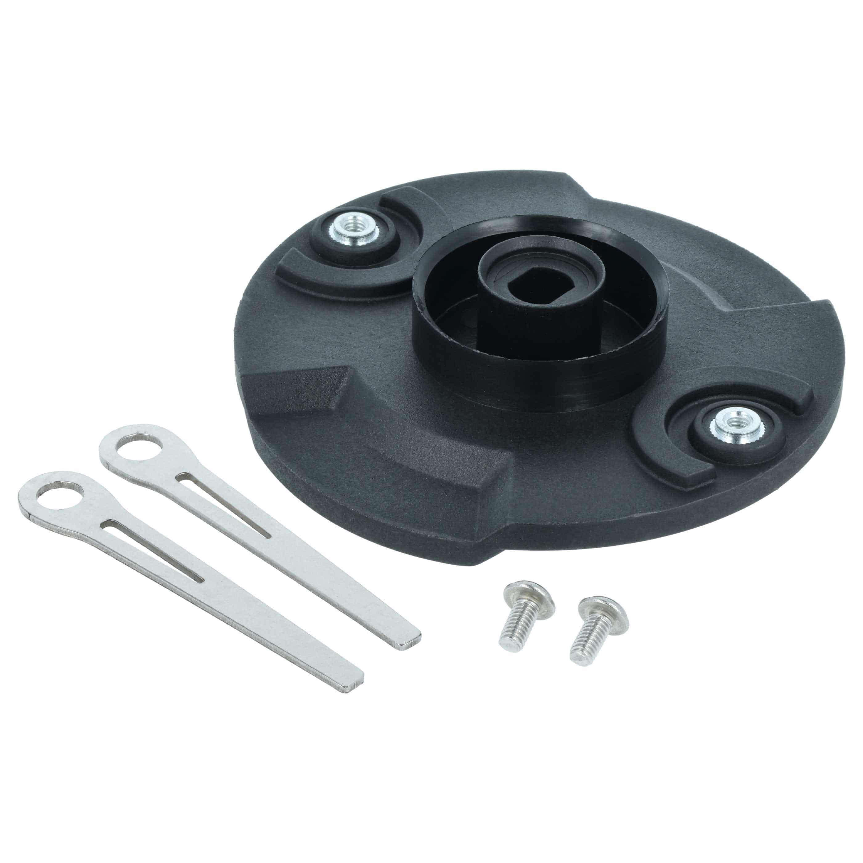 vhbw 3 Part Accessory Set for Mr.Gardener Mower etc. - Black Silver