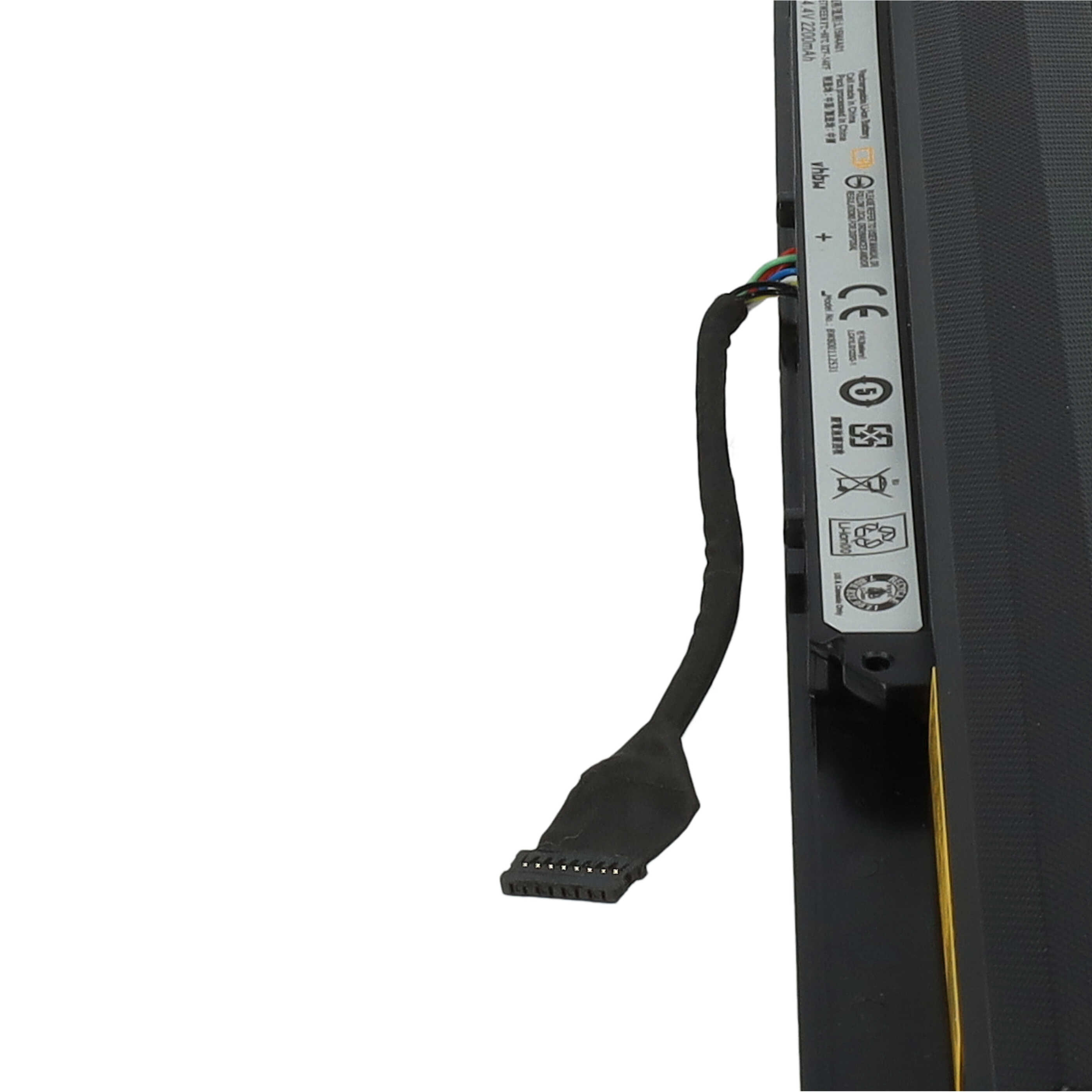 Batterie remplace Lenovo 5B10H70339, 5B10H70338 pour ordinateur portable - 2200mAh 14,4V Li-ion, noir